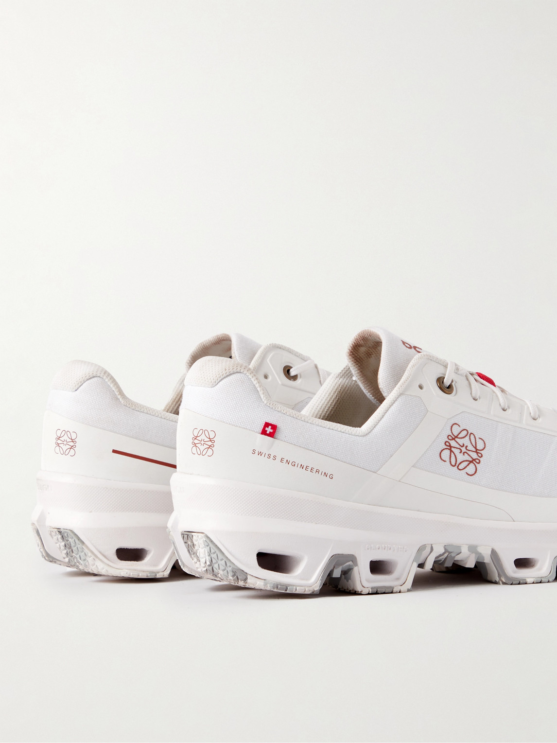 Shop Loewe On Cloudventure Logo-print Recycled Mesh Running Sneakers In White