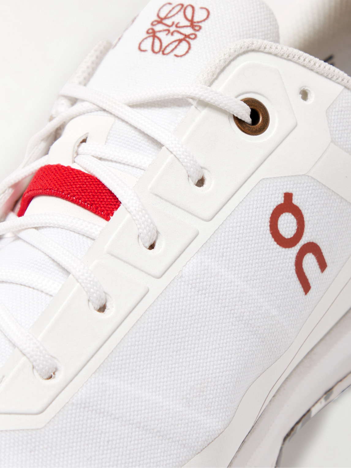 Shop Loewe On Cloudventure Logo-print Recycled Mesh Running Sneakers In White