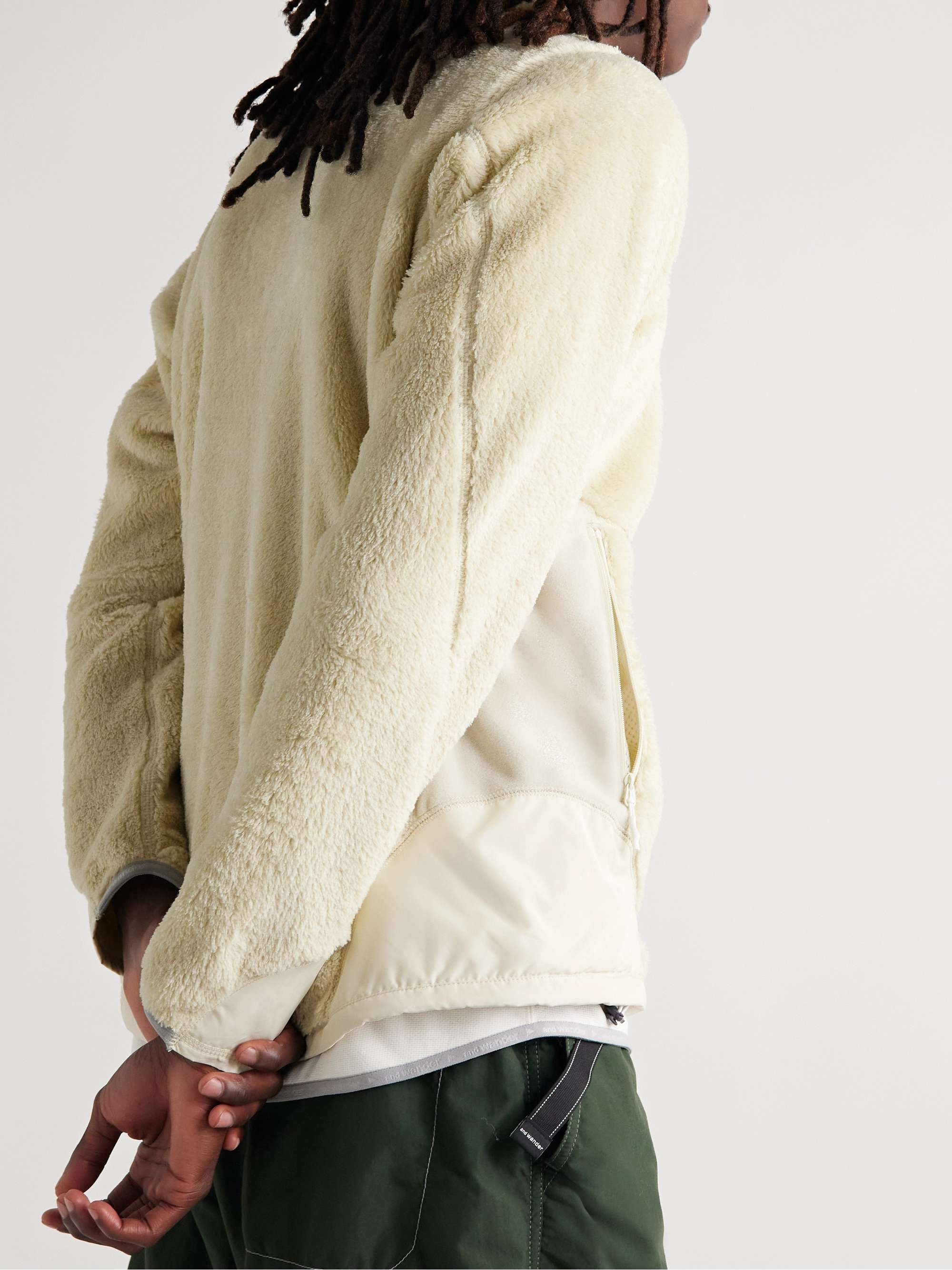 AND WANDER Shell-Trimmed Polartec® Fleece Sweatshirt