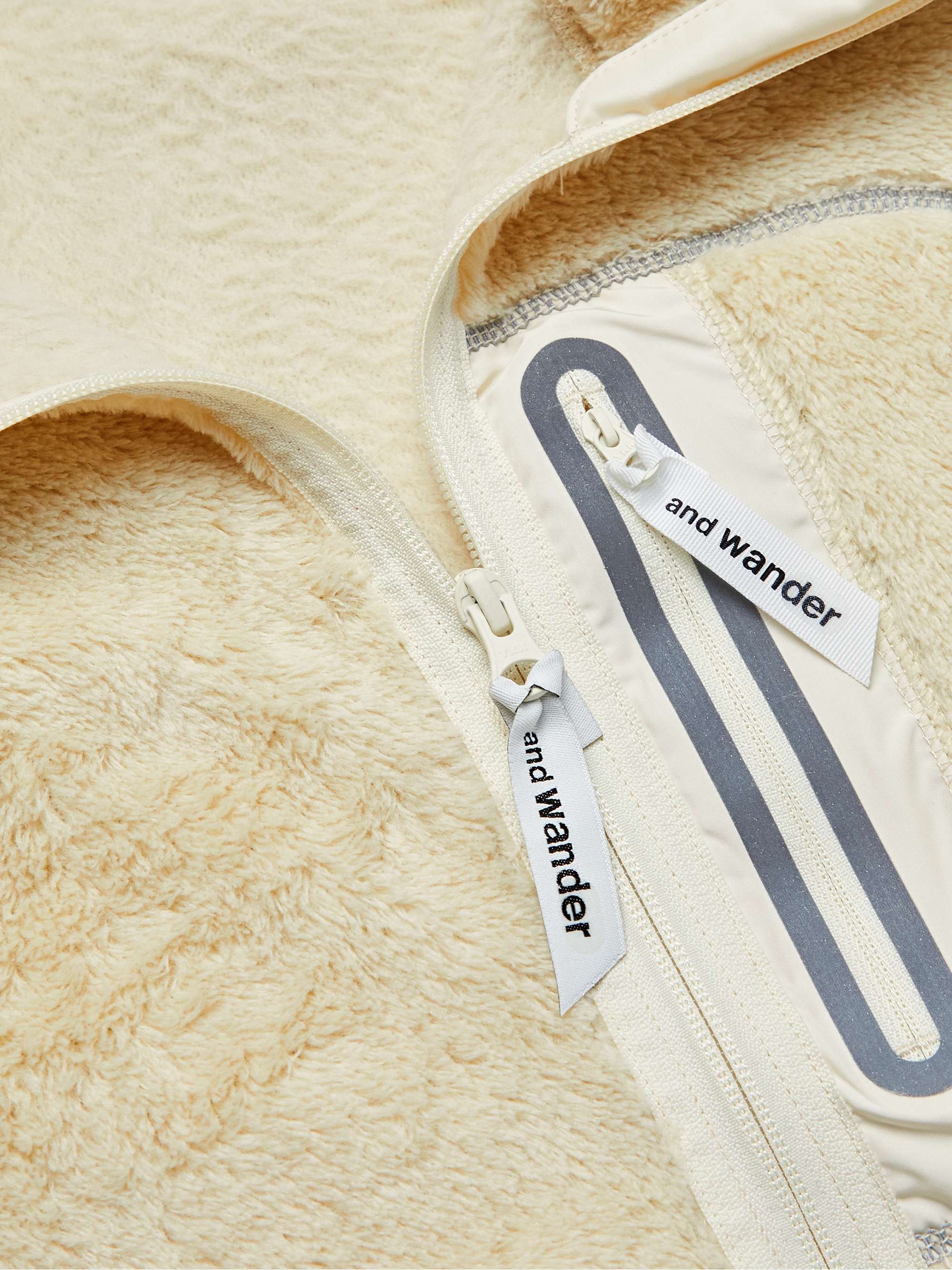 AND WANDER Shell-Trimmed Polartec® Fleece Sweatshirt
