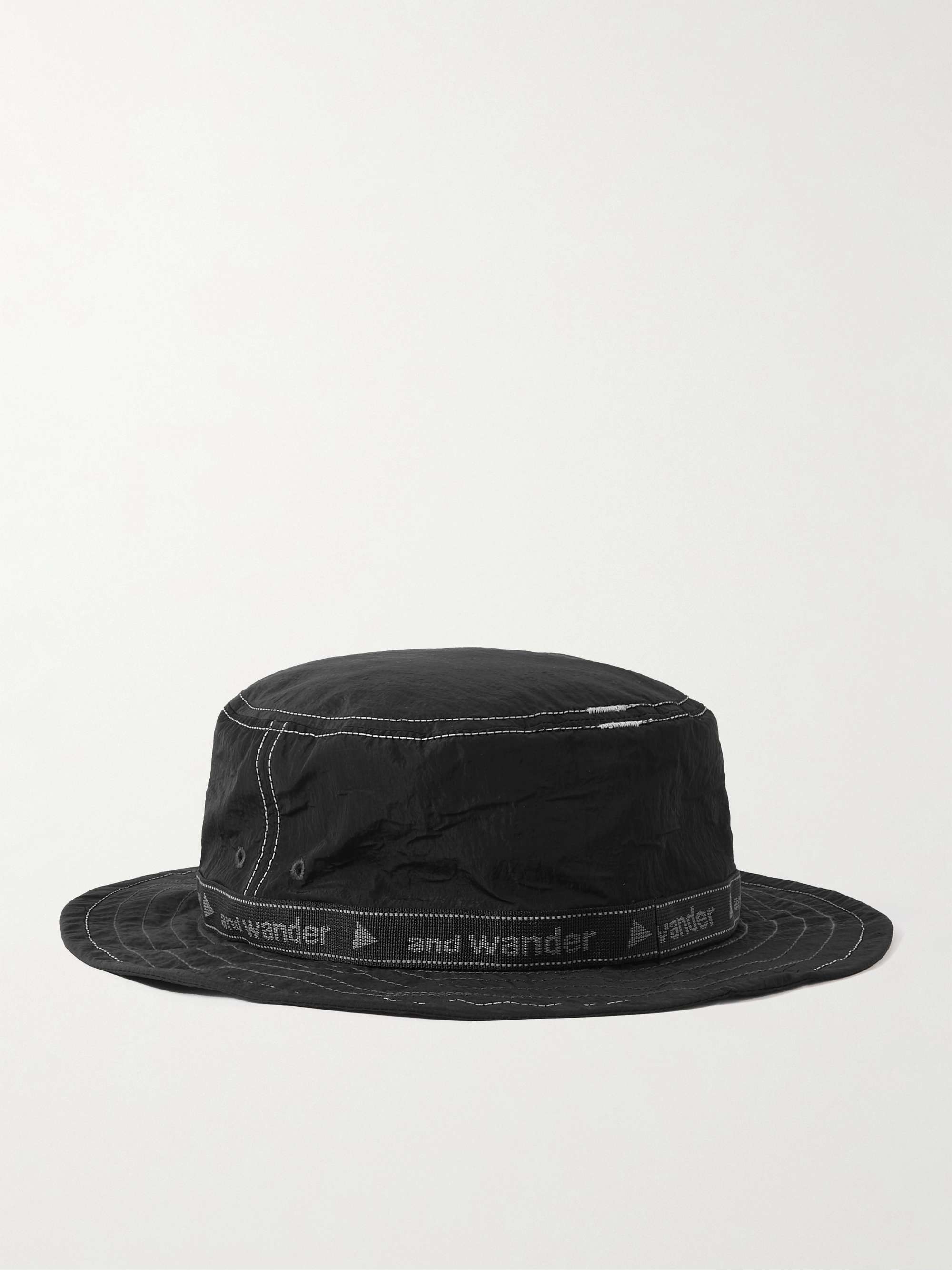AND WANDER JQ Tape Nylon-Ripstop Bucket Hat