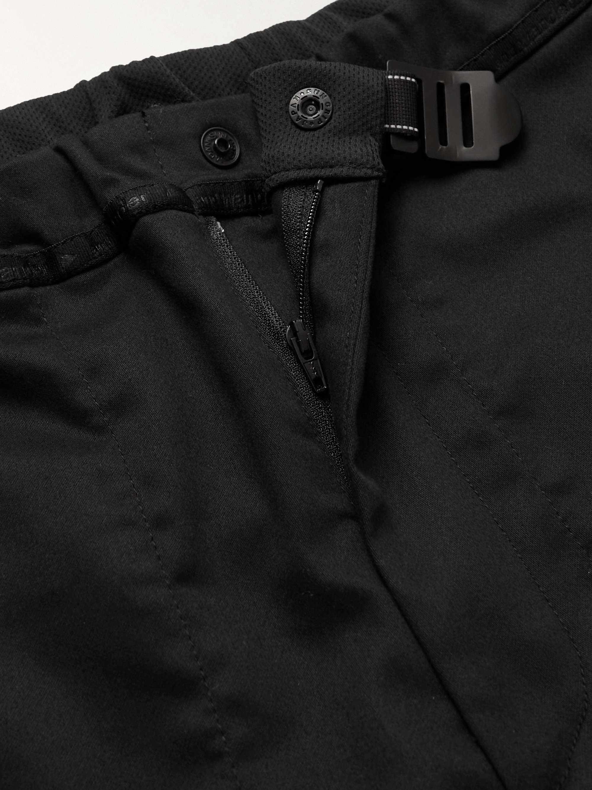 AND WANDER Air Hold Slim-Fit Tapered Belted Thermolite and Canvas Trousers