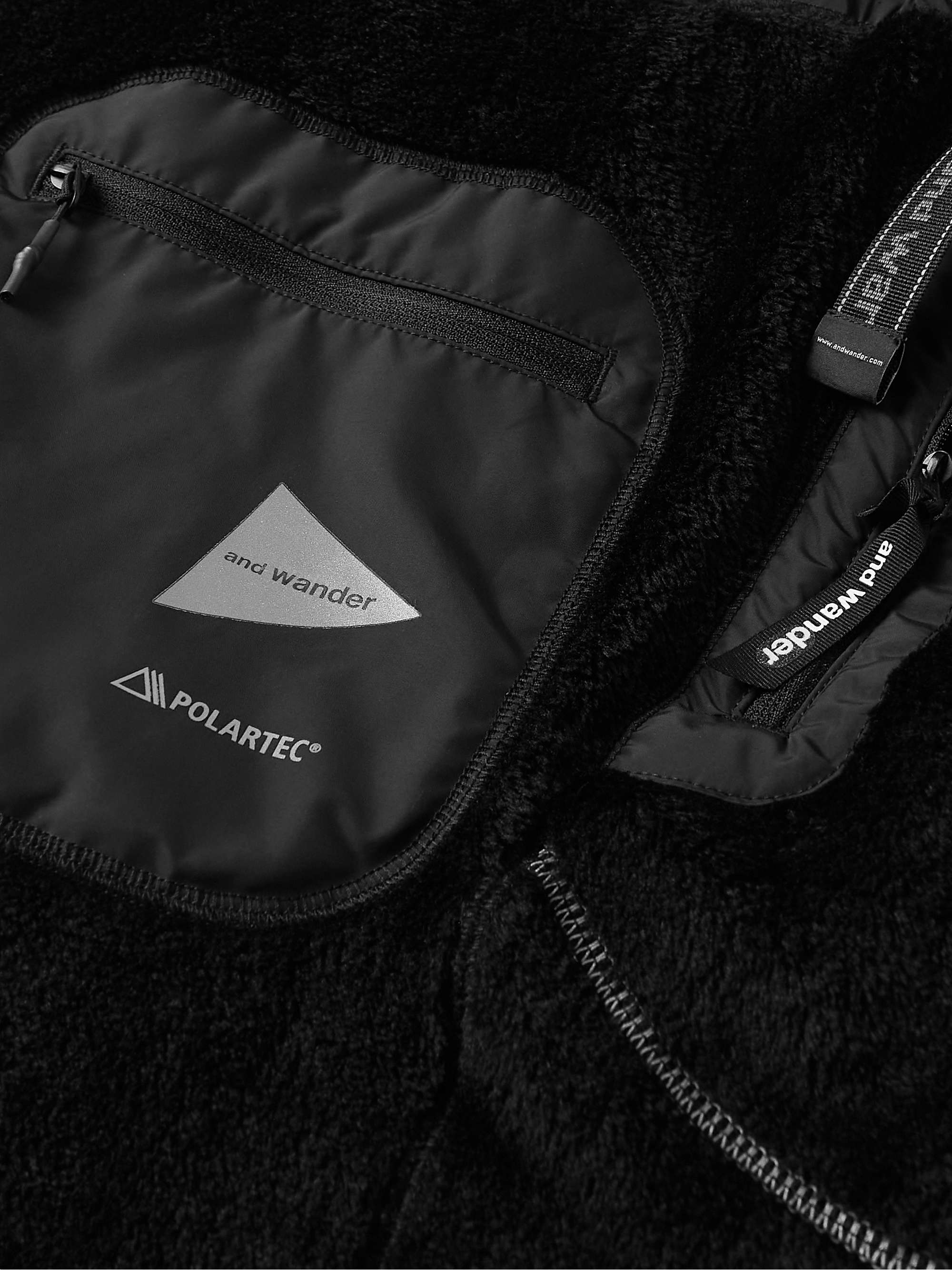AND WANDER Tapered Shell-Trimmed Polartec® Fleece Trousers