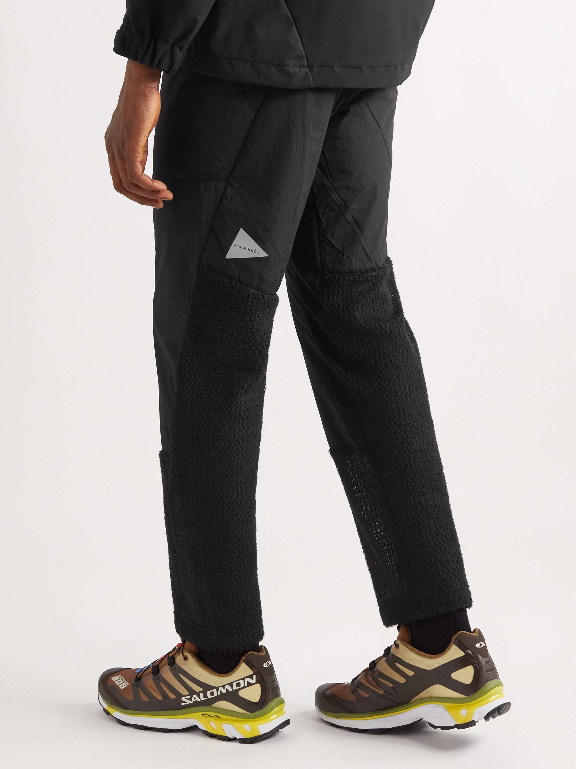 AND WANDER Alpha Straight-Leg Stretch-Shell and Polartec® Fleece Sweatpants