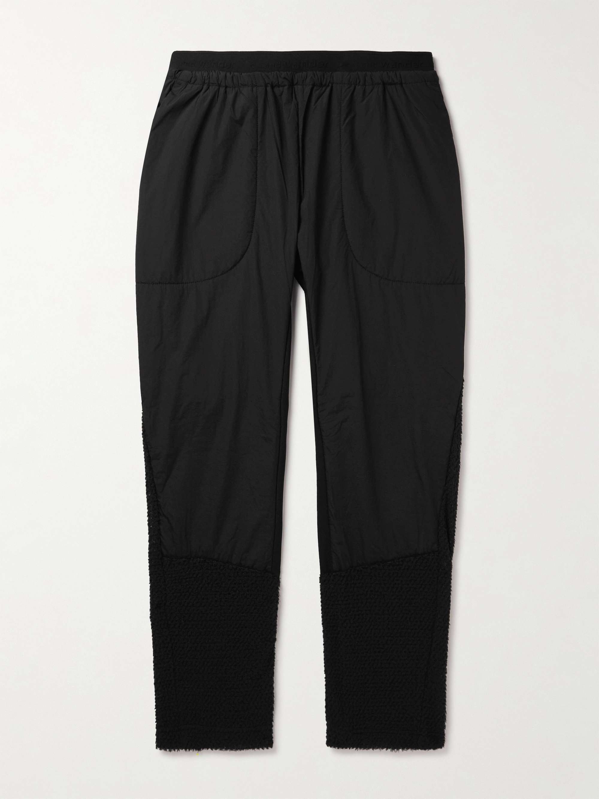 AND WANDER Alpha Straight-Leg Stretch-Shell and Polartec® Fleece Sweatpants