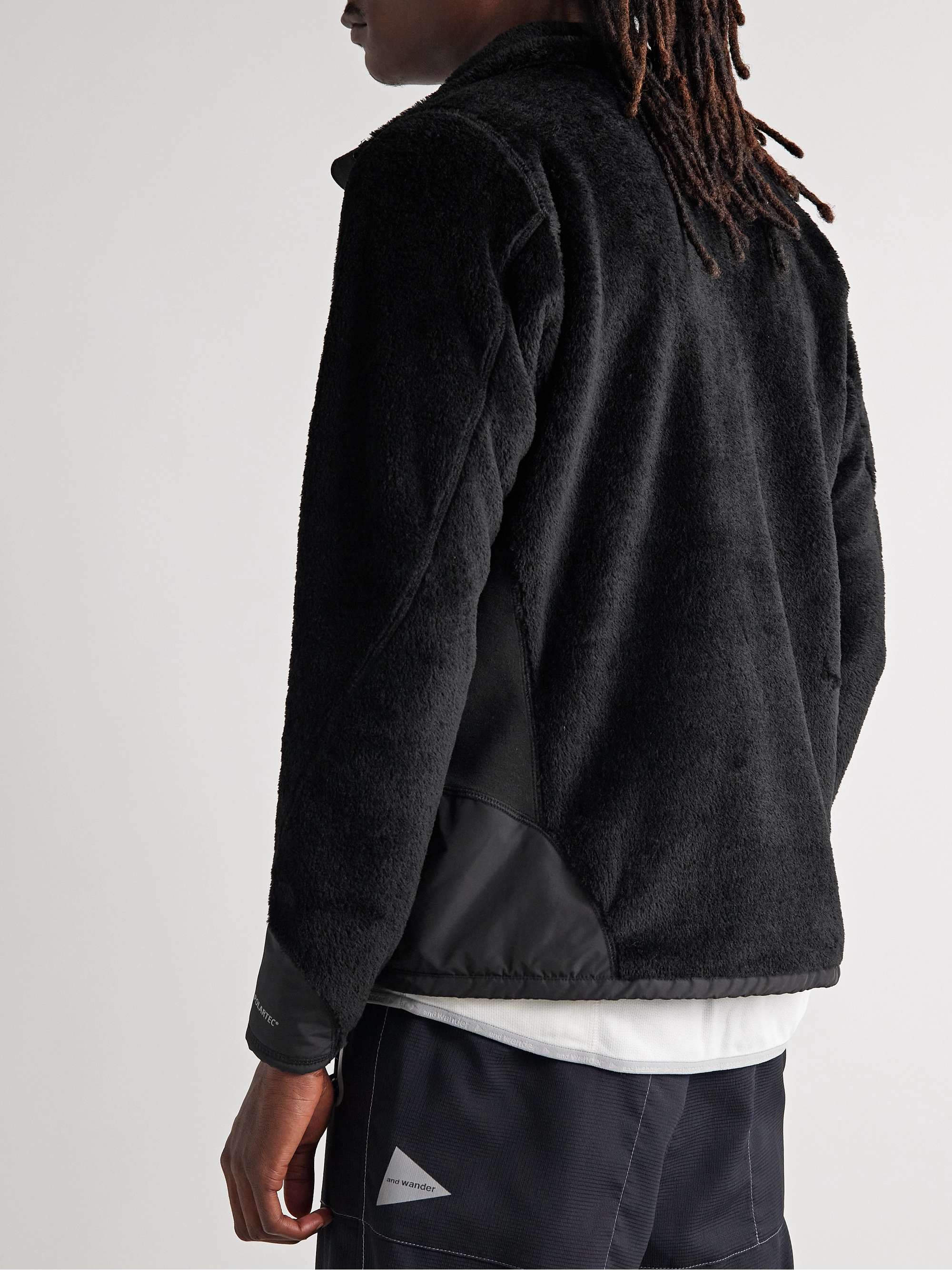 AND WANDER Shell-Trimmed Polartec® Fleece Sweatshirt