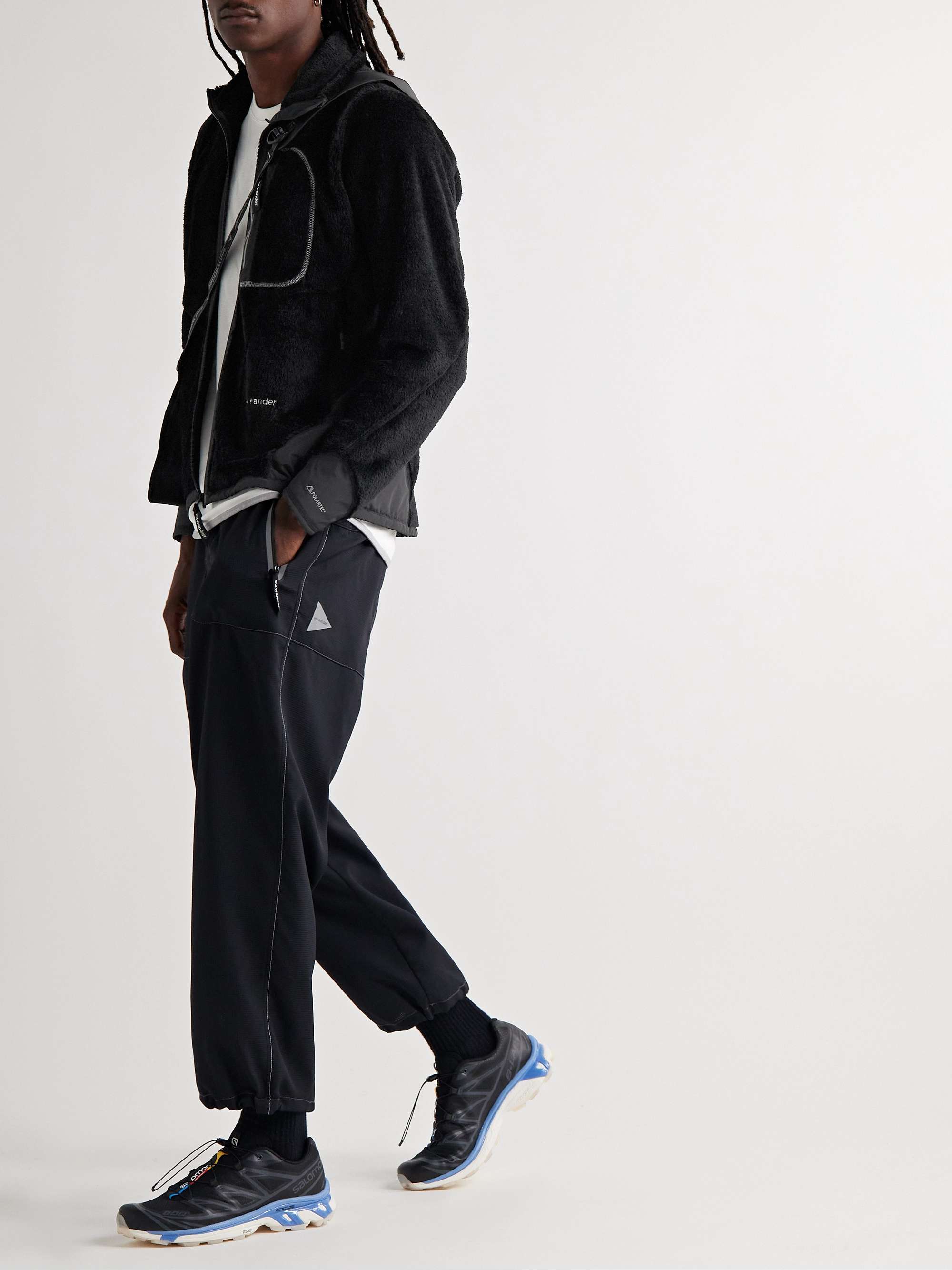 AND WANDER Shell-Trimmed Polartec® Fleece Sweatshirt
