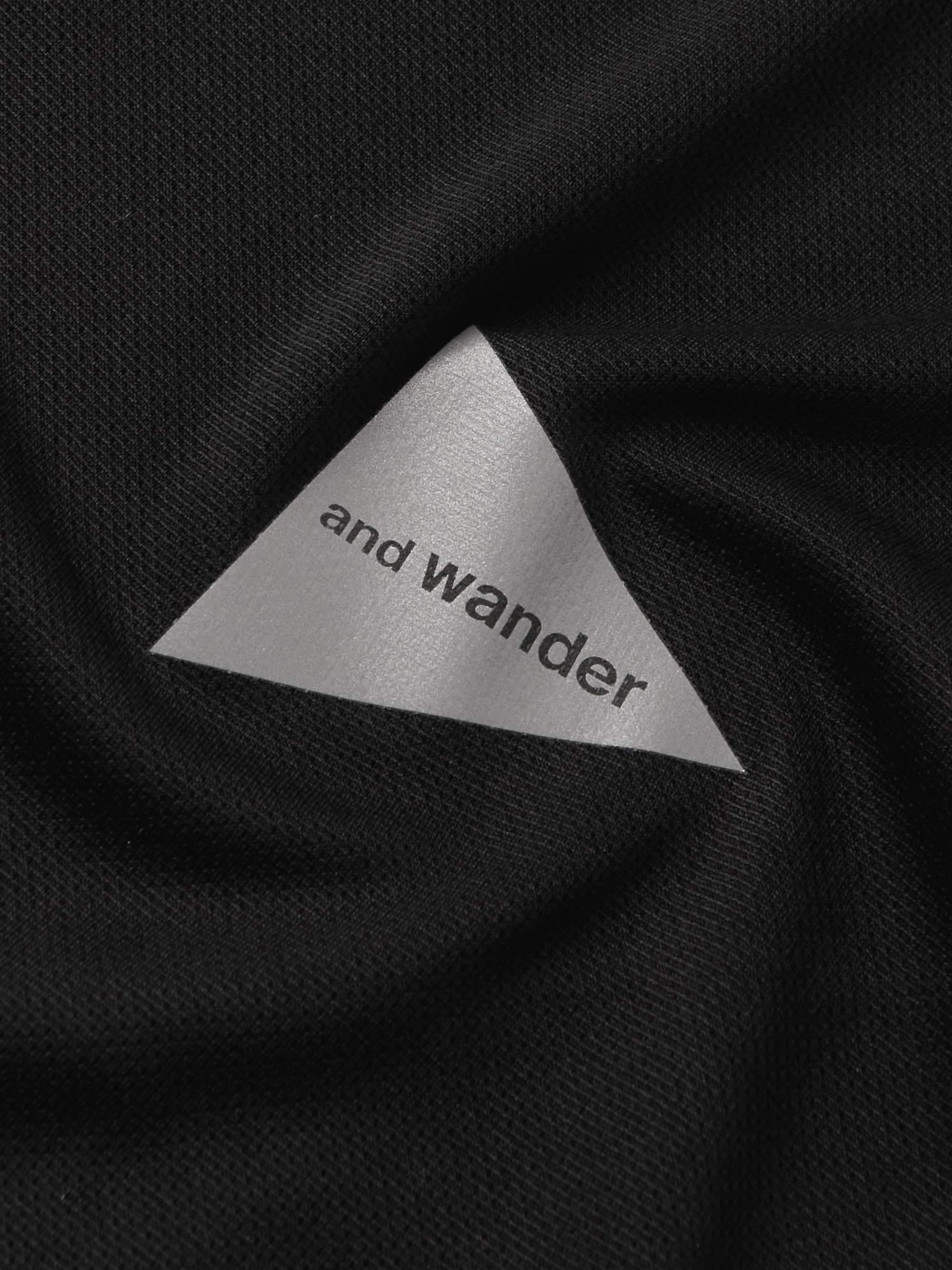 AND WANDER Logo-Print Polartec® Power Dry® Jersey Sweatshirt