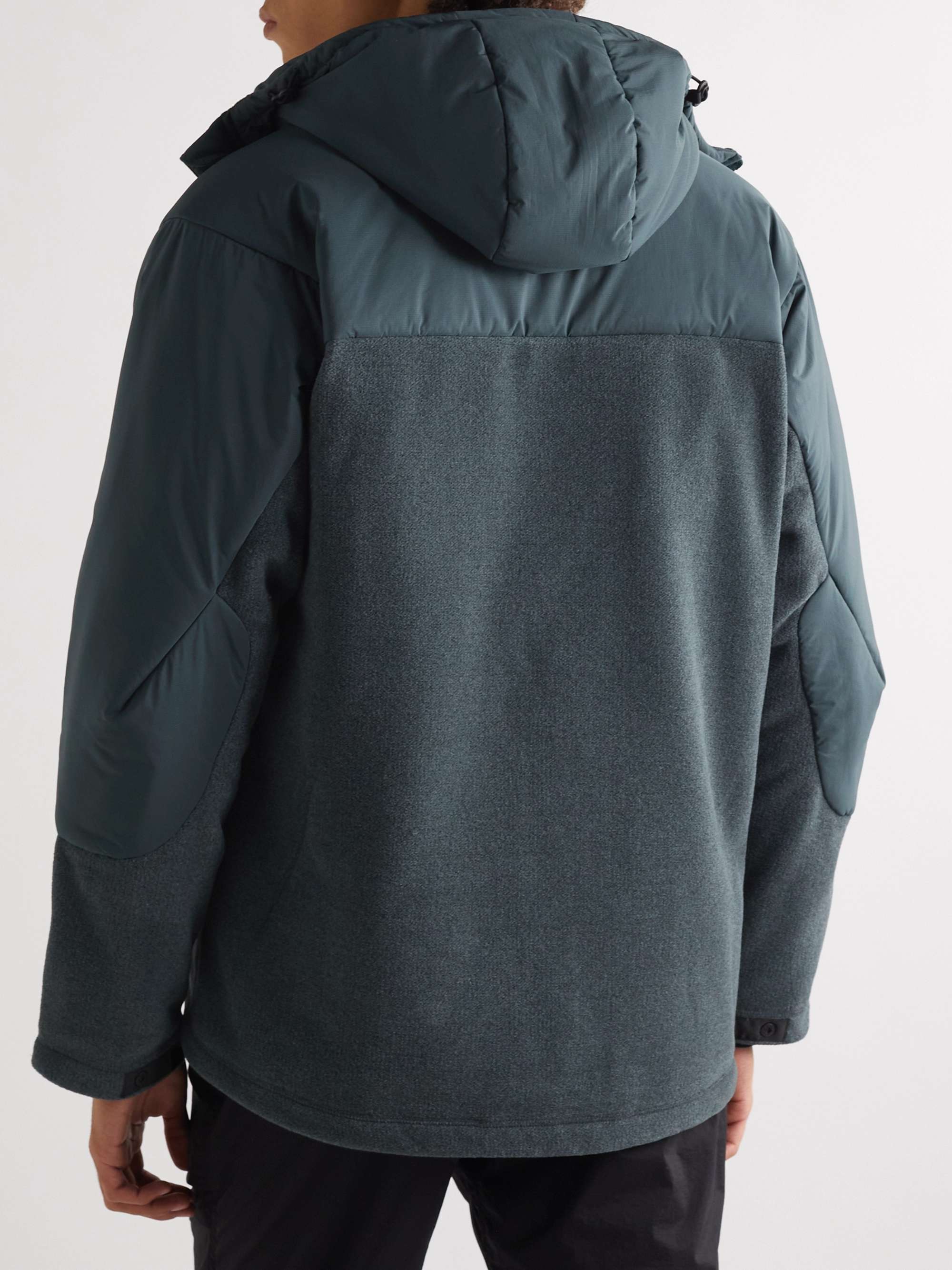 AND WANDER Shell and Fleece Hooded Jacket