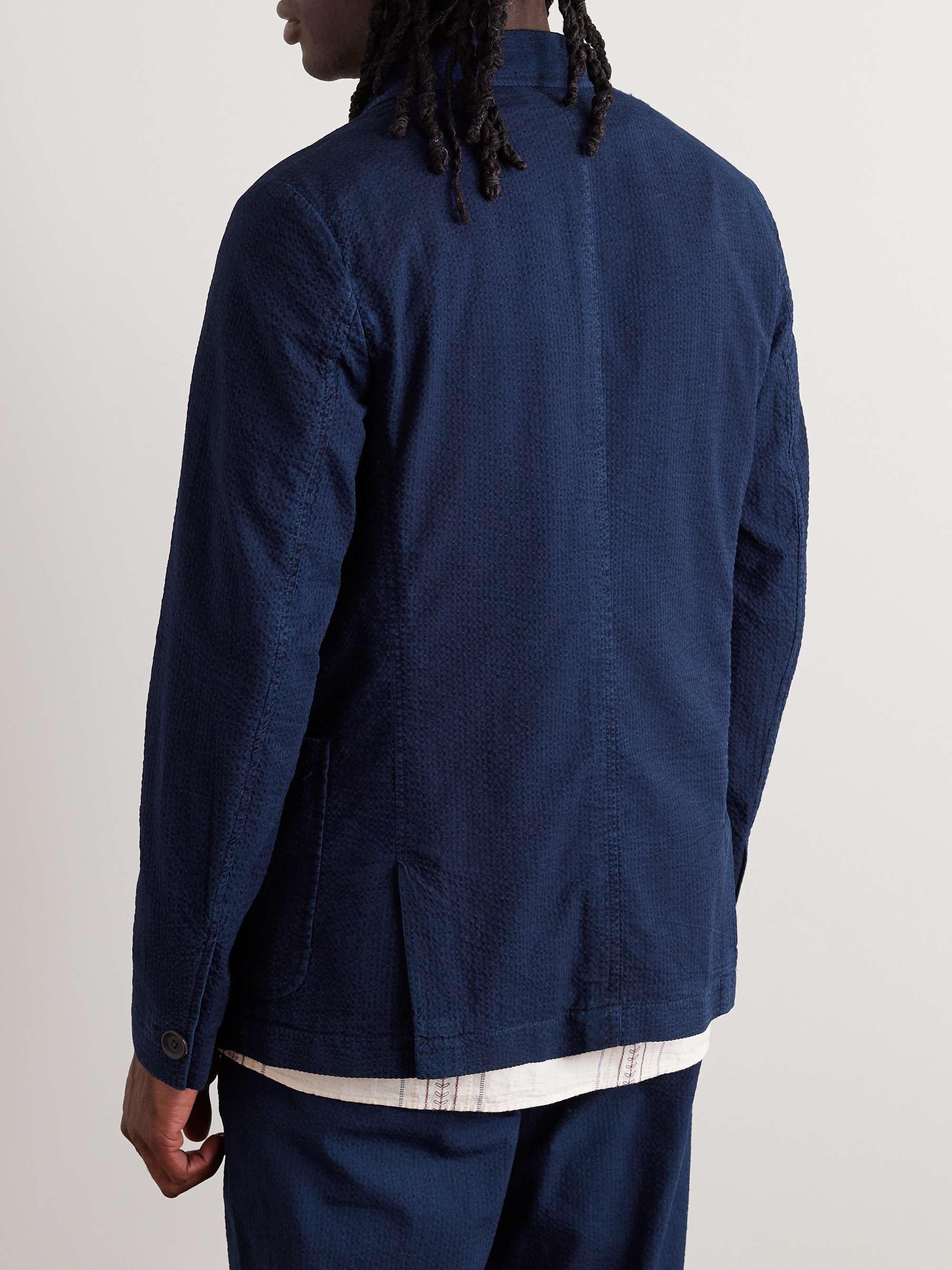 OLIVER SPENCER Mansfield Cotton-Seersucker Suit Jacket