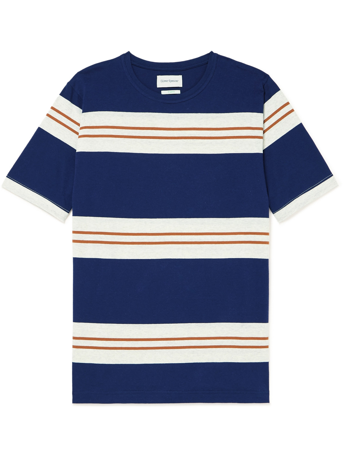 OLIVER SPENCER CONDUIT STRIPED ORGANIC COTTON-JERSEY T-SHIRT 