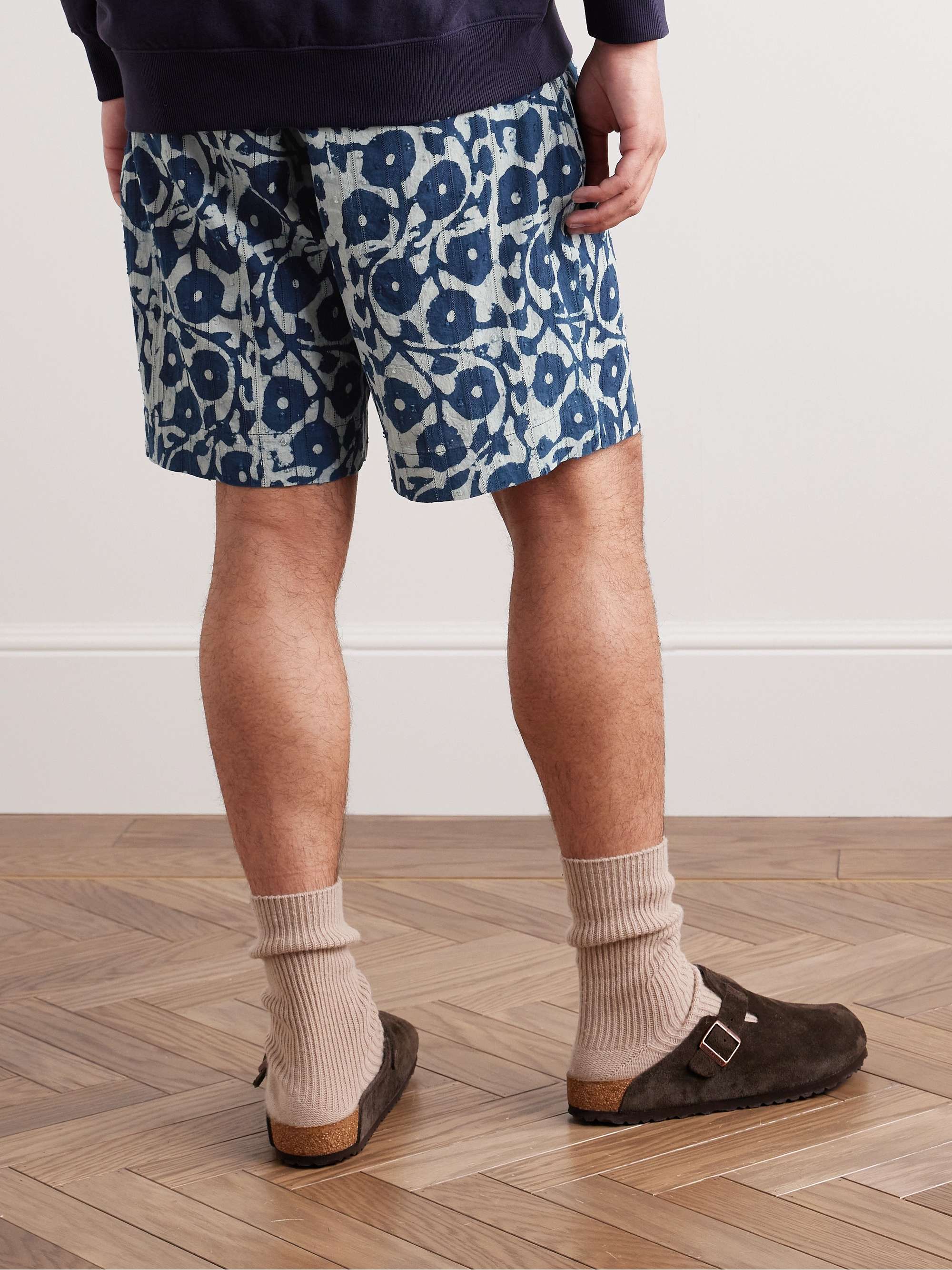 UNIVERSAL WORKS Straight-Leg Cotton-Jacquard Shorts