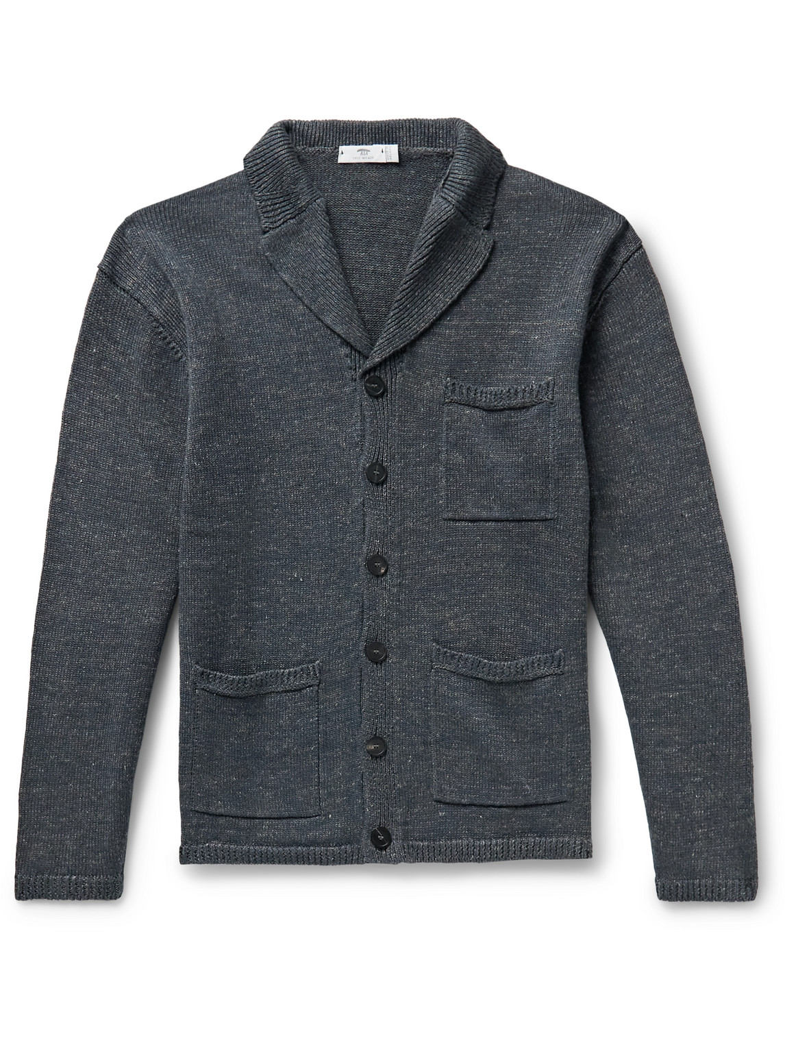 Inis Meain Pub Jacket Linen Cardigan In Blue | ModeSens
