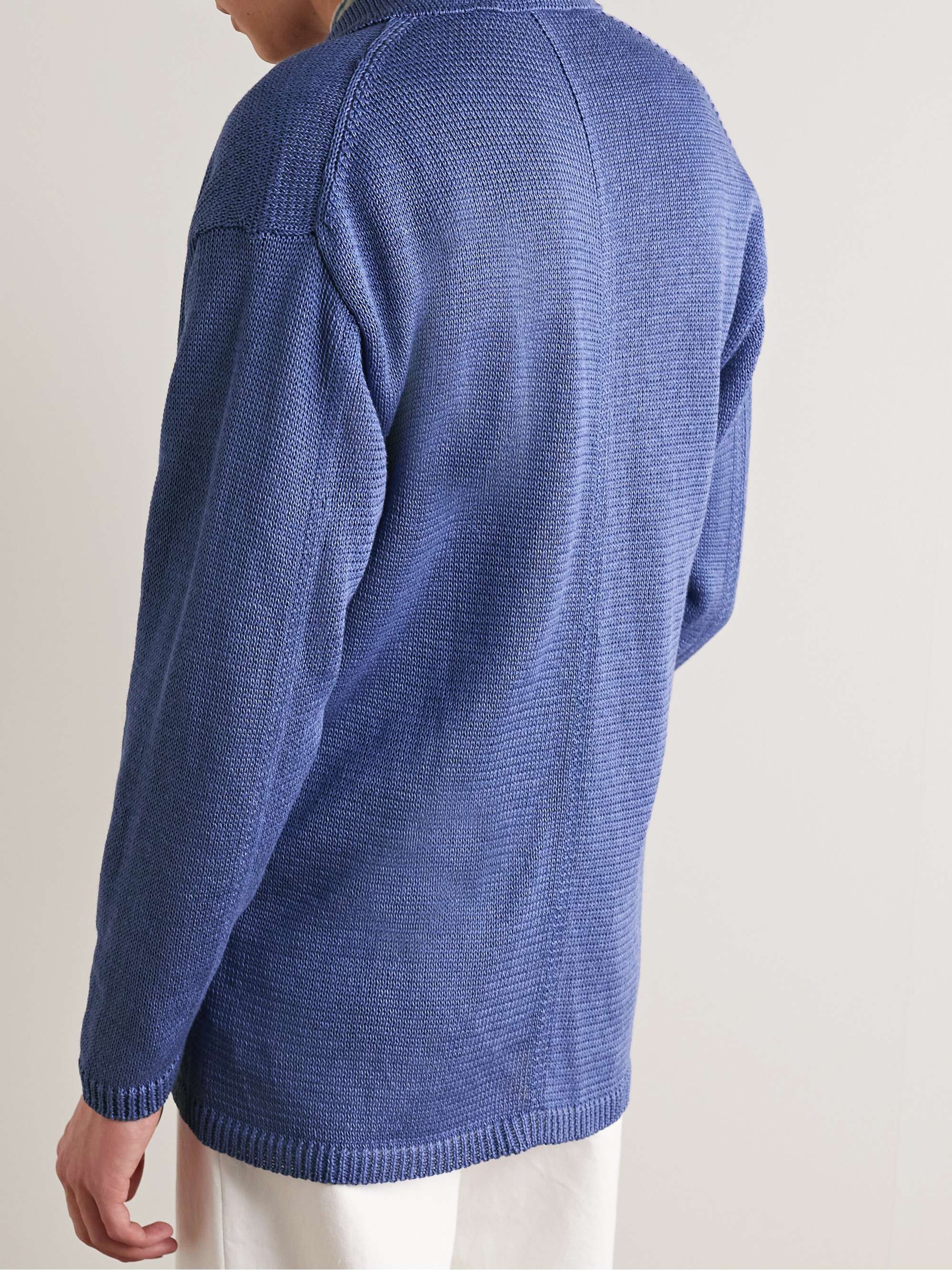 INIS MEÁIN Relaxed Linen Cardigan