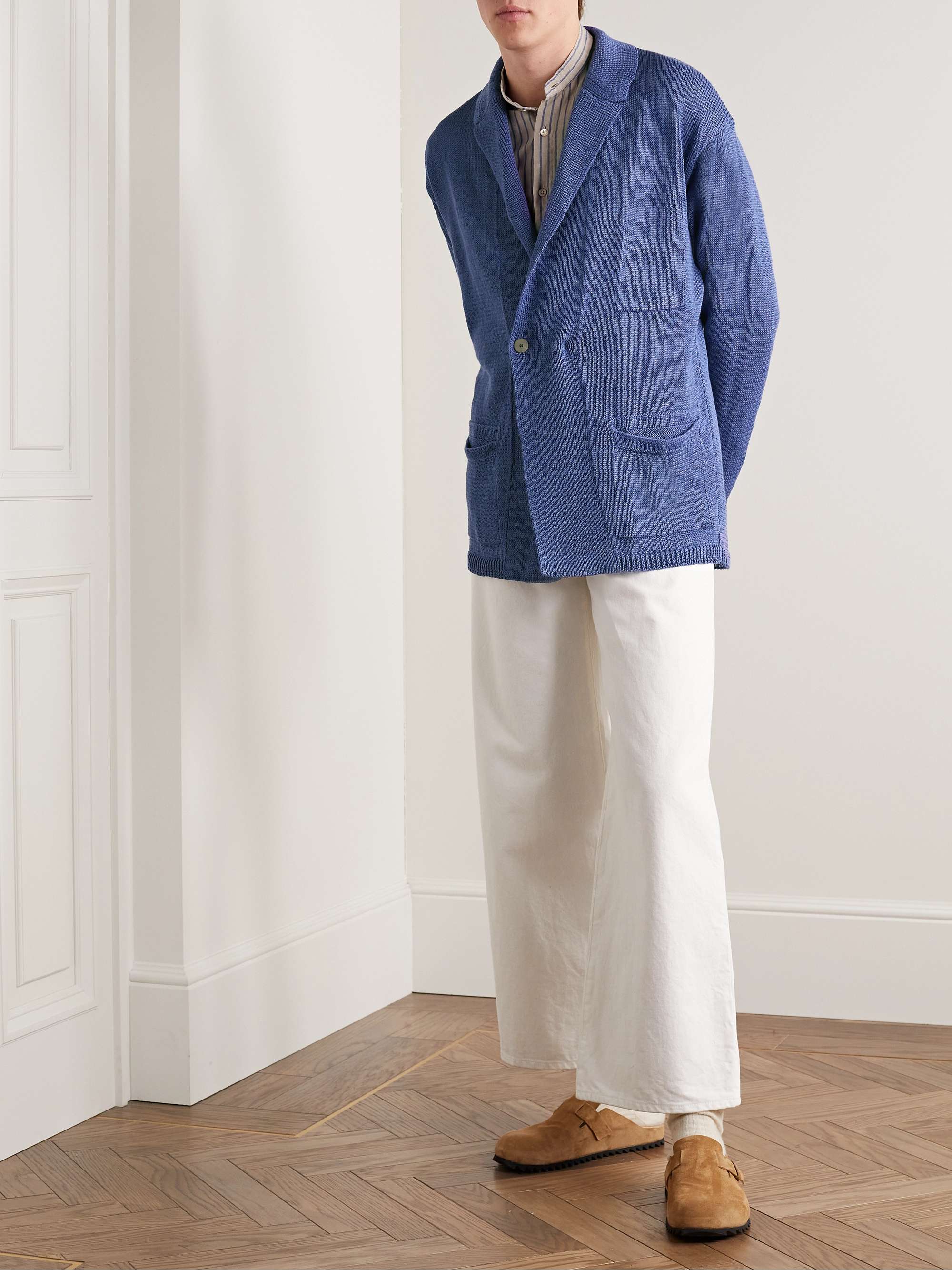 INIS MEÁIN Relaxed Linen Cardigan