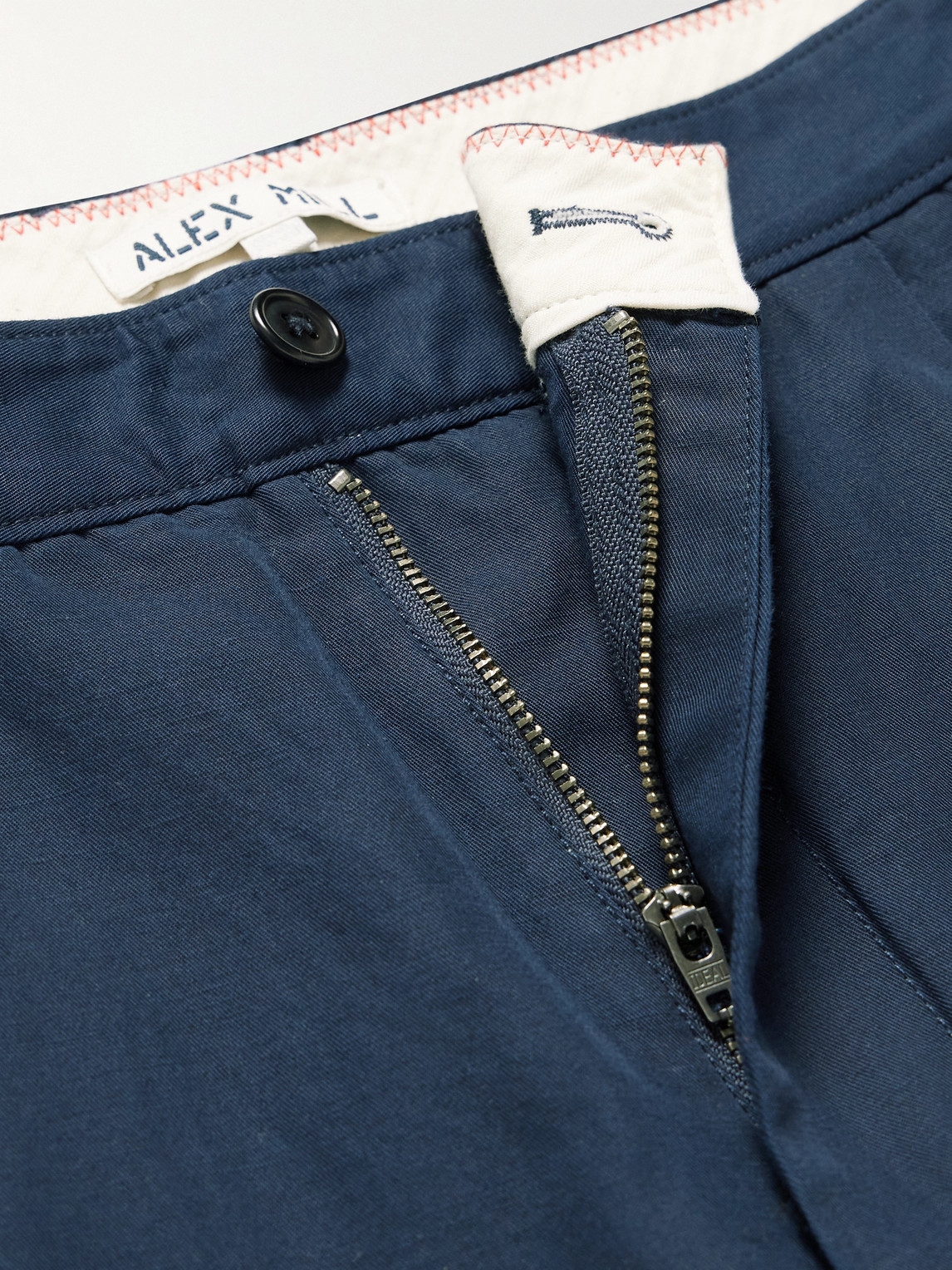 Shop Alex Mill Tapered Cropped Pleated Cotton And Linen-blend Trousers In Blue