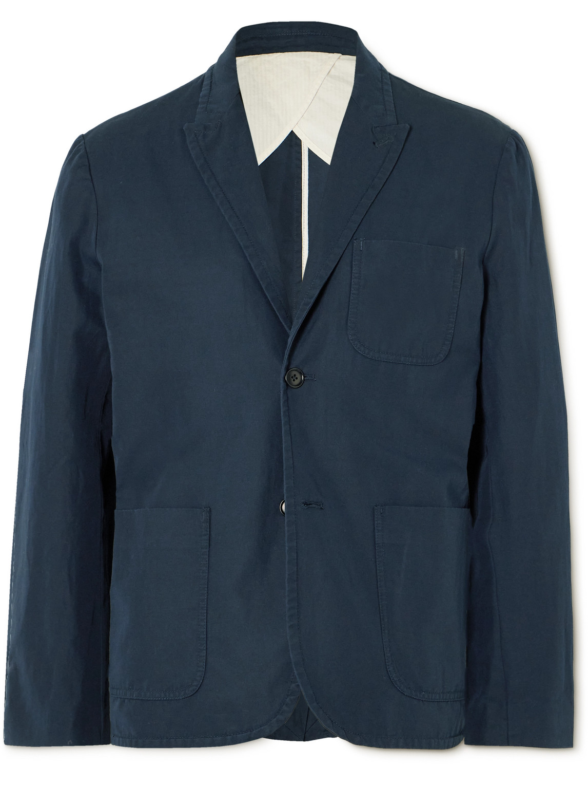 Alex Mill Mill Cotton And Linen-blend Blazer In Blue