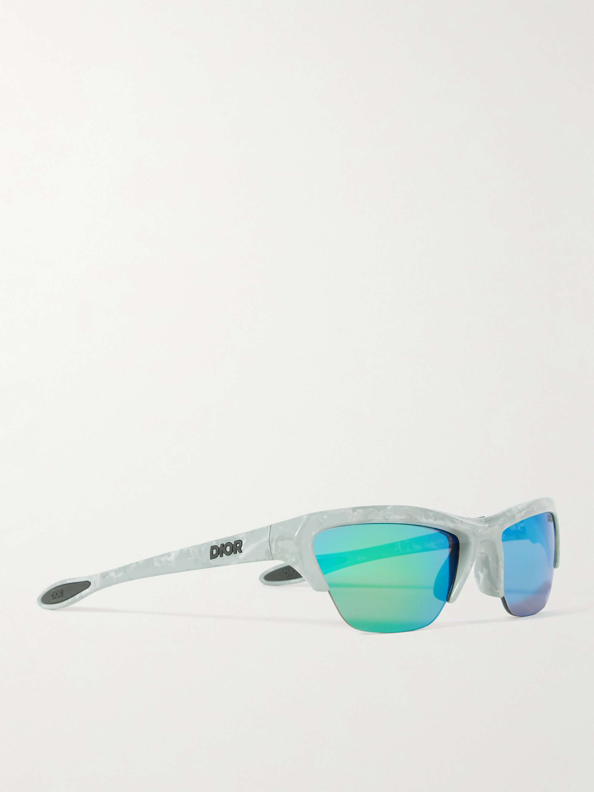 DIOR EYEWEAR Diorbay S1U Rectangular-Frame Acetate Mirrored Sunglasses
