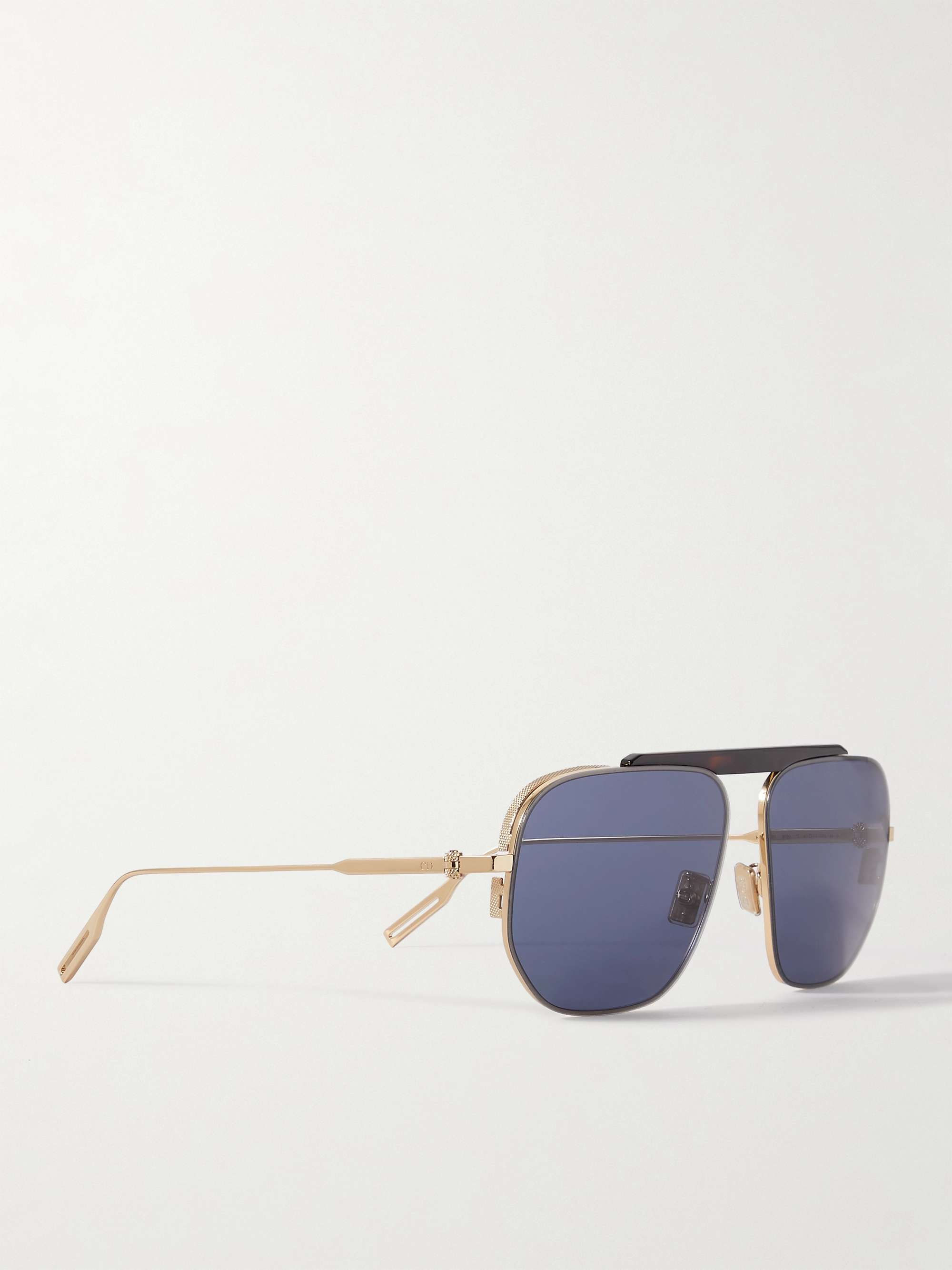 DIOR EYEWEAR NeoDior NU Aviator-Style Tortoiseshell Acetate and Gold-Tone Sunglasses