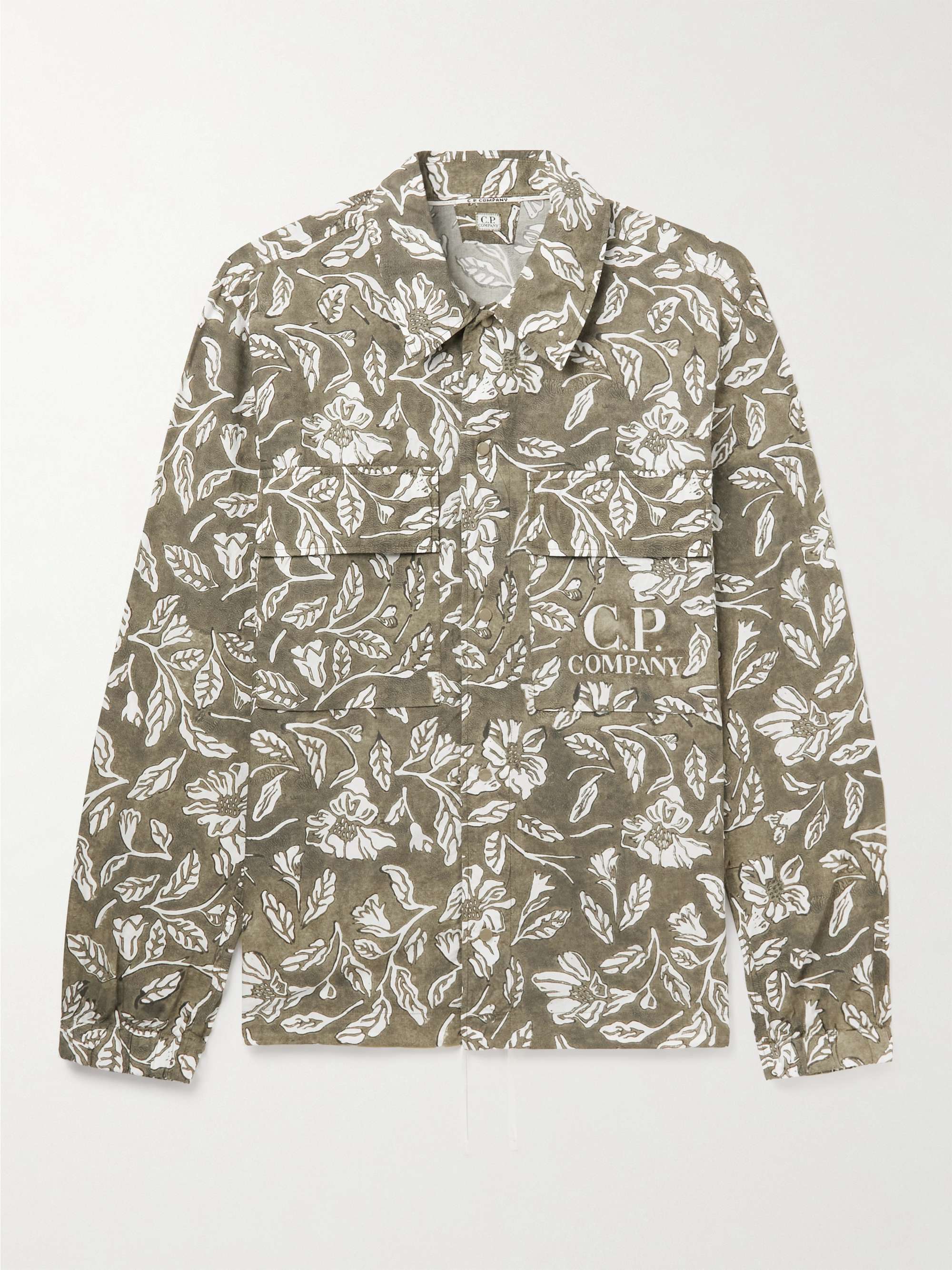 C.P. COMPANY Printed Cotton-Poplin Shirt Jacket for Men | MR PORTER