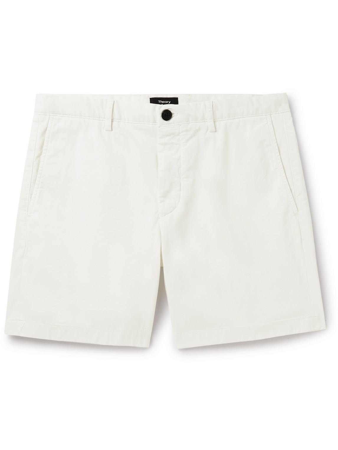 Theory Zaine Patton Organic Cotton Shorts In White