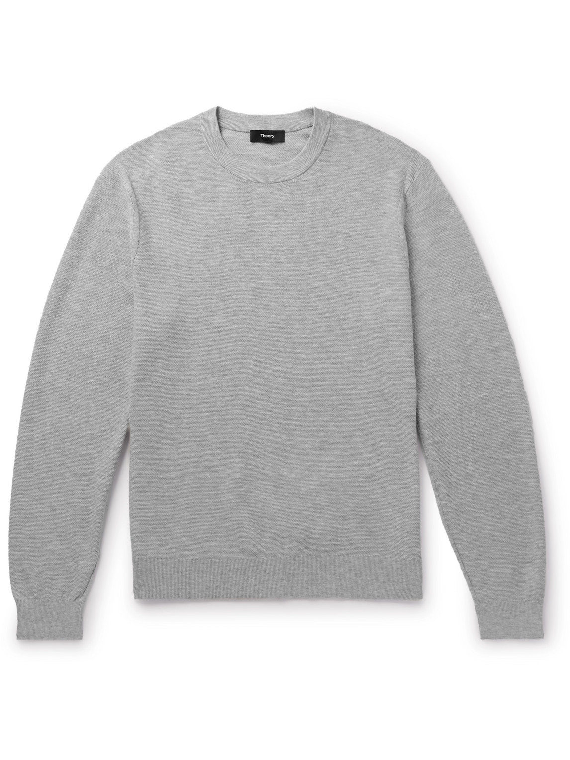 Theory Riland Crewneck Sweater In Gray
