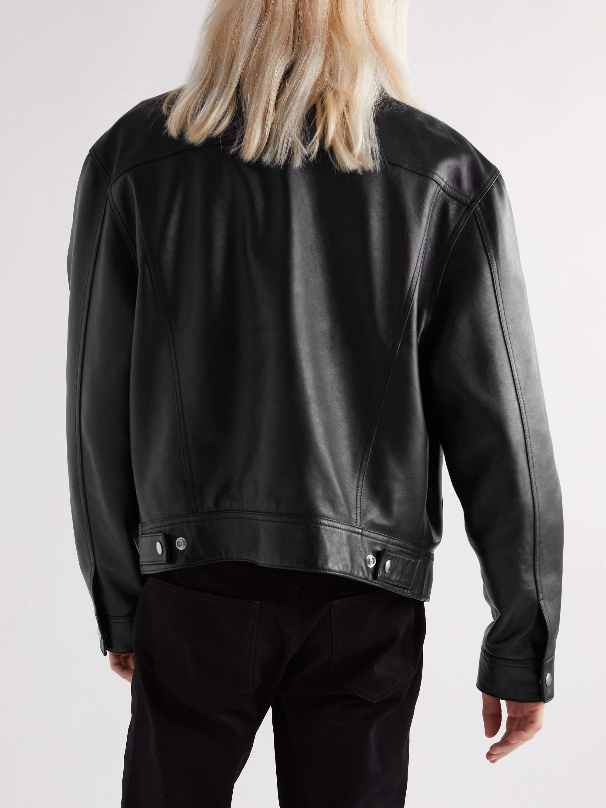 CELINE HOMME Leather Trucker Jacket