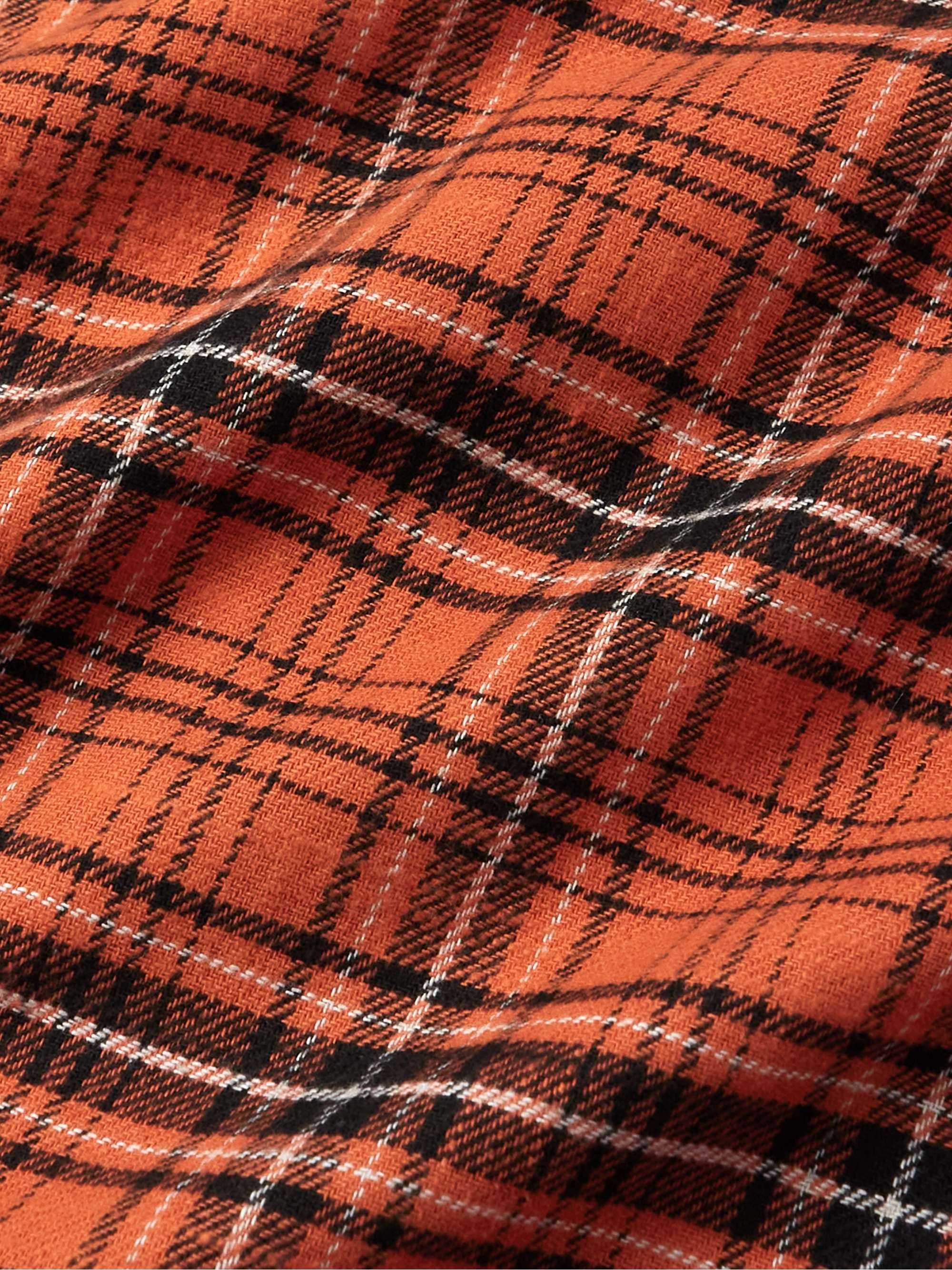 CELINE HOMME Checked Cotton-Flannel Shirt