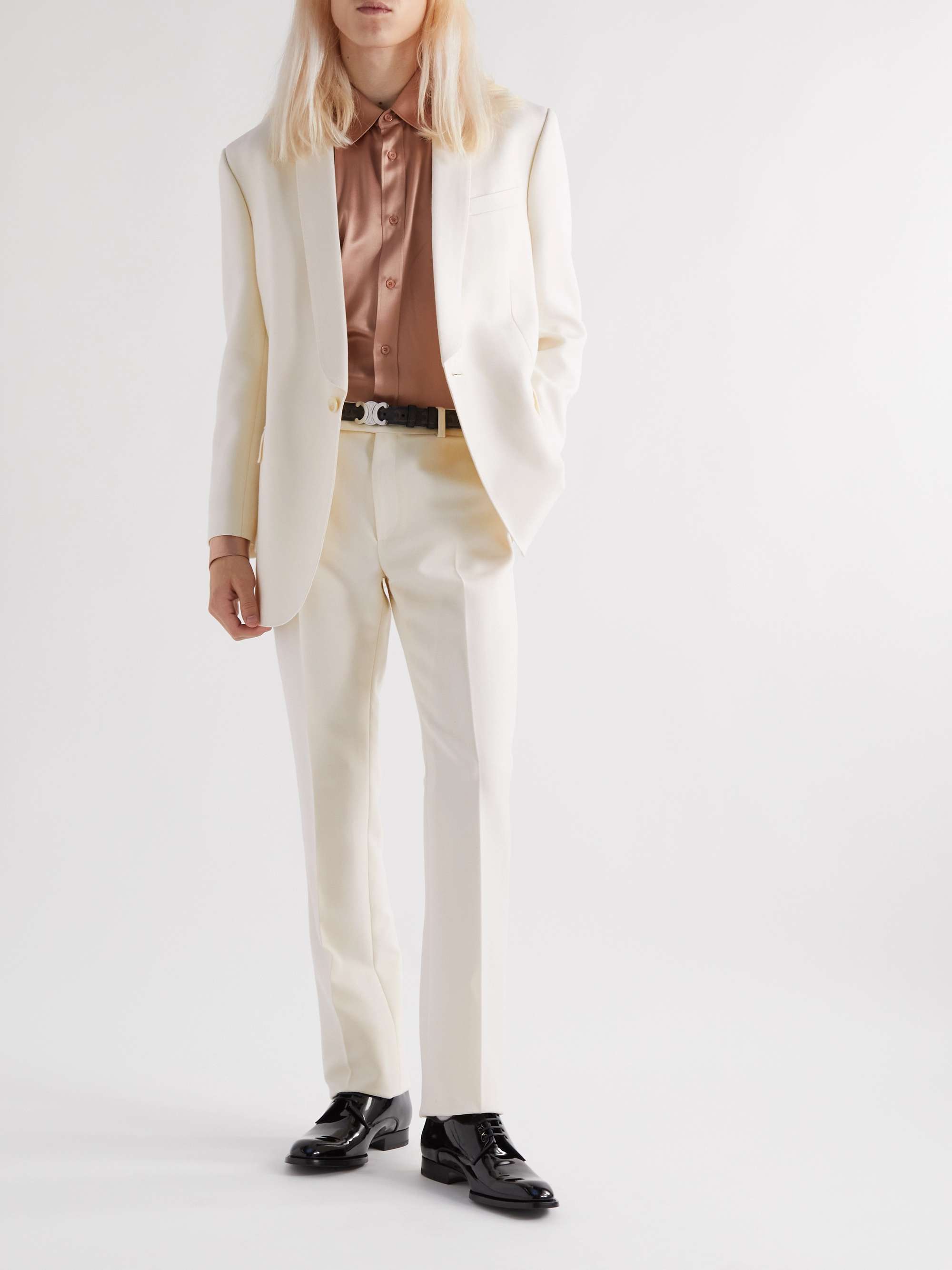 CELINE HOMME Slim-Fit Wool and Mohair-Blend Suit Trousers