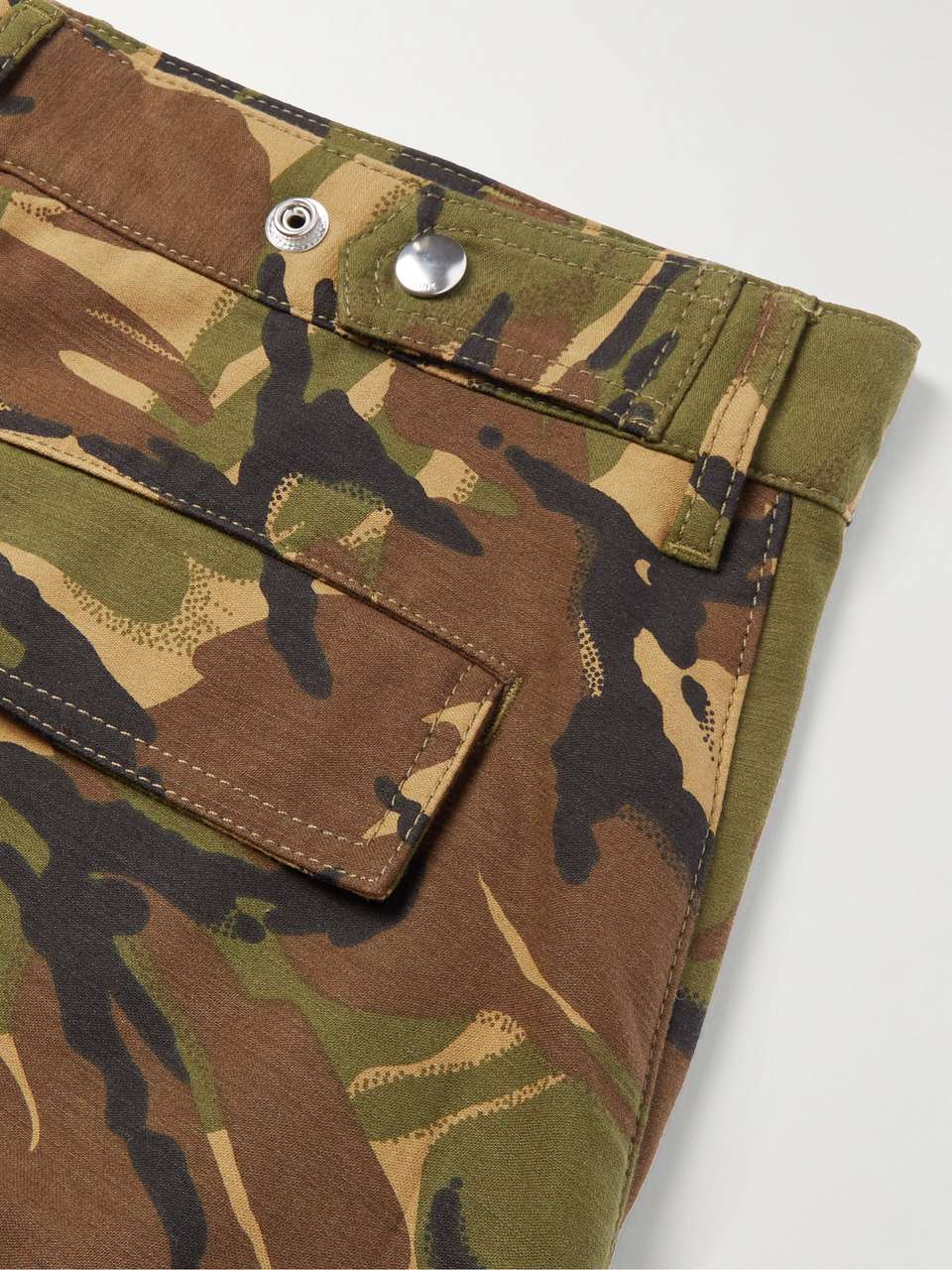 CELINE HOMME Wide-Leg Camouflage-Print Cotton Cargo Shorts for Men | MR ...