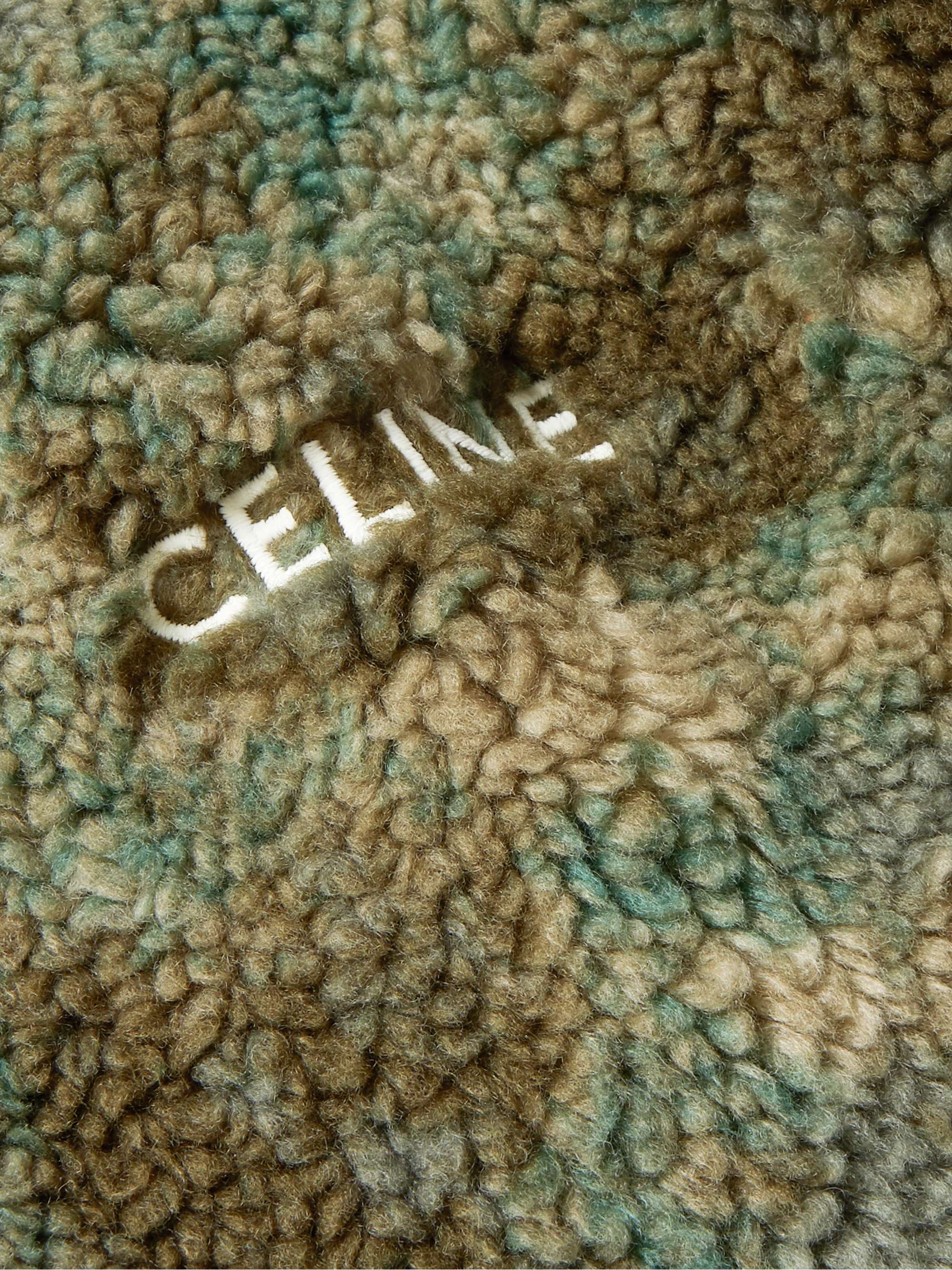 CELINE Oversized Camouflage-Print Fleece Jacket