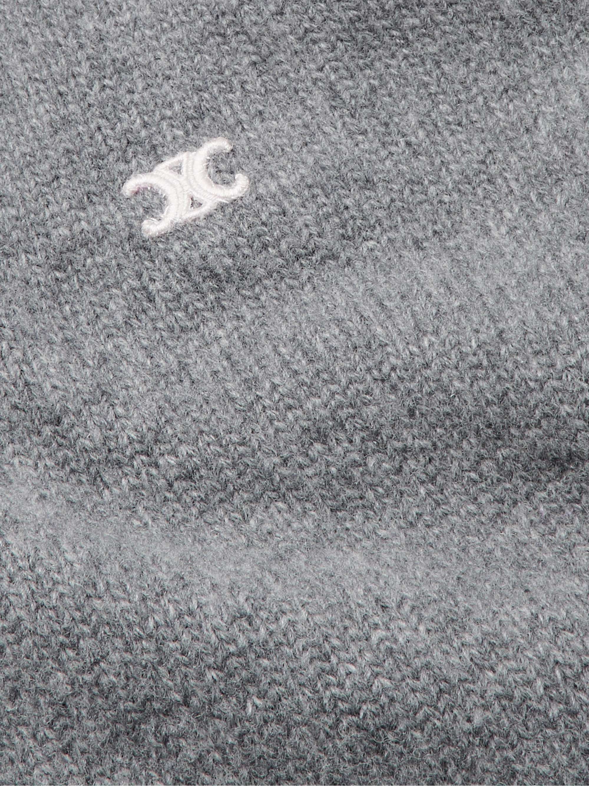 CELINE HOMME Logo-Embroidered Wool and Cashmere-Blend Sweater