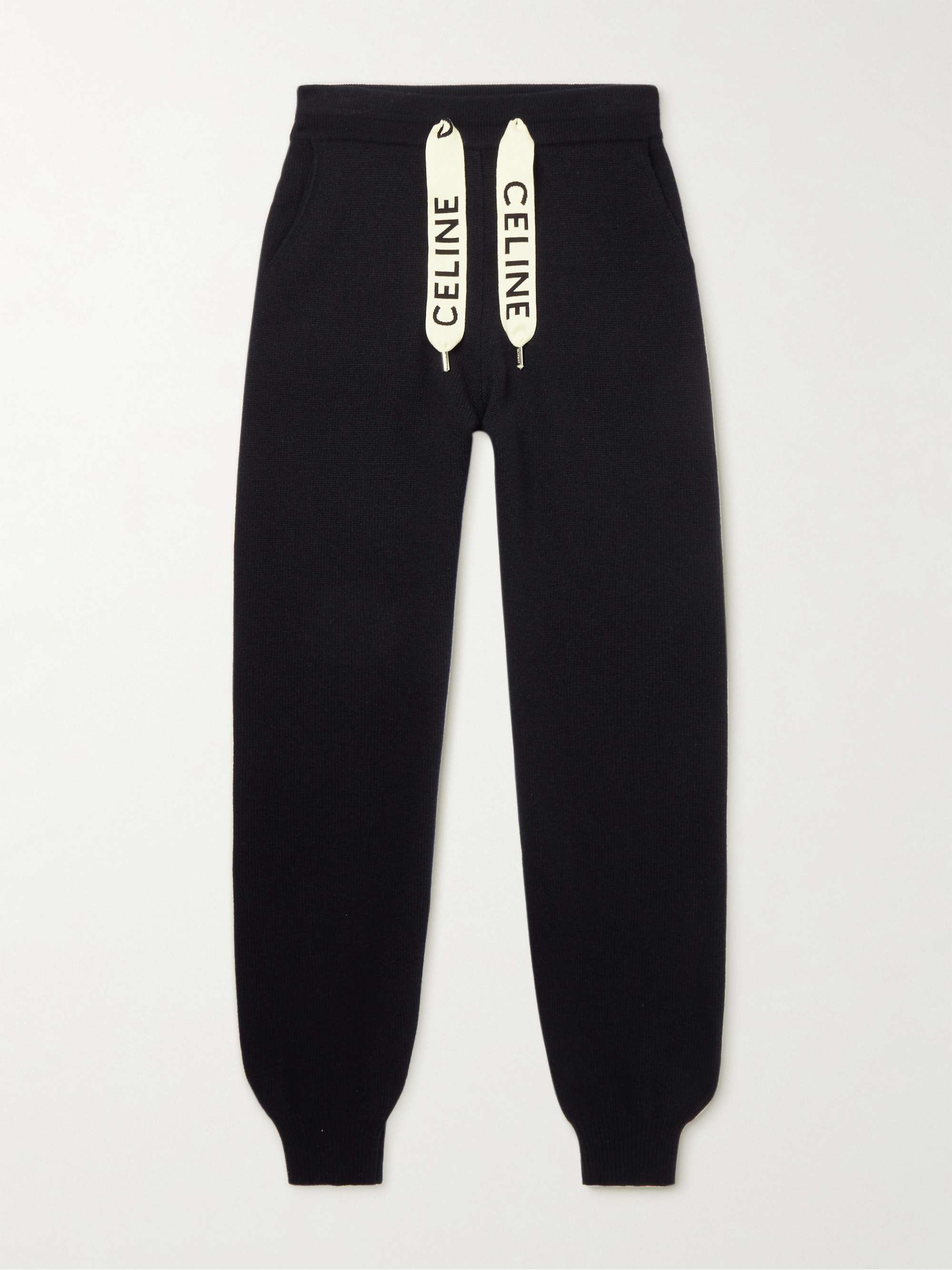 CELINE Tapered Wool and Cashmere-Blend Sweatpants