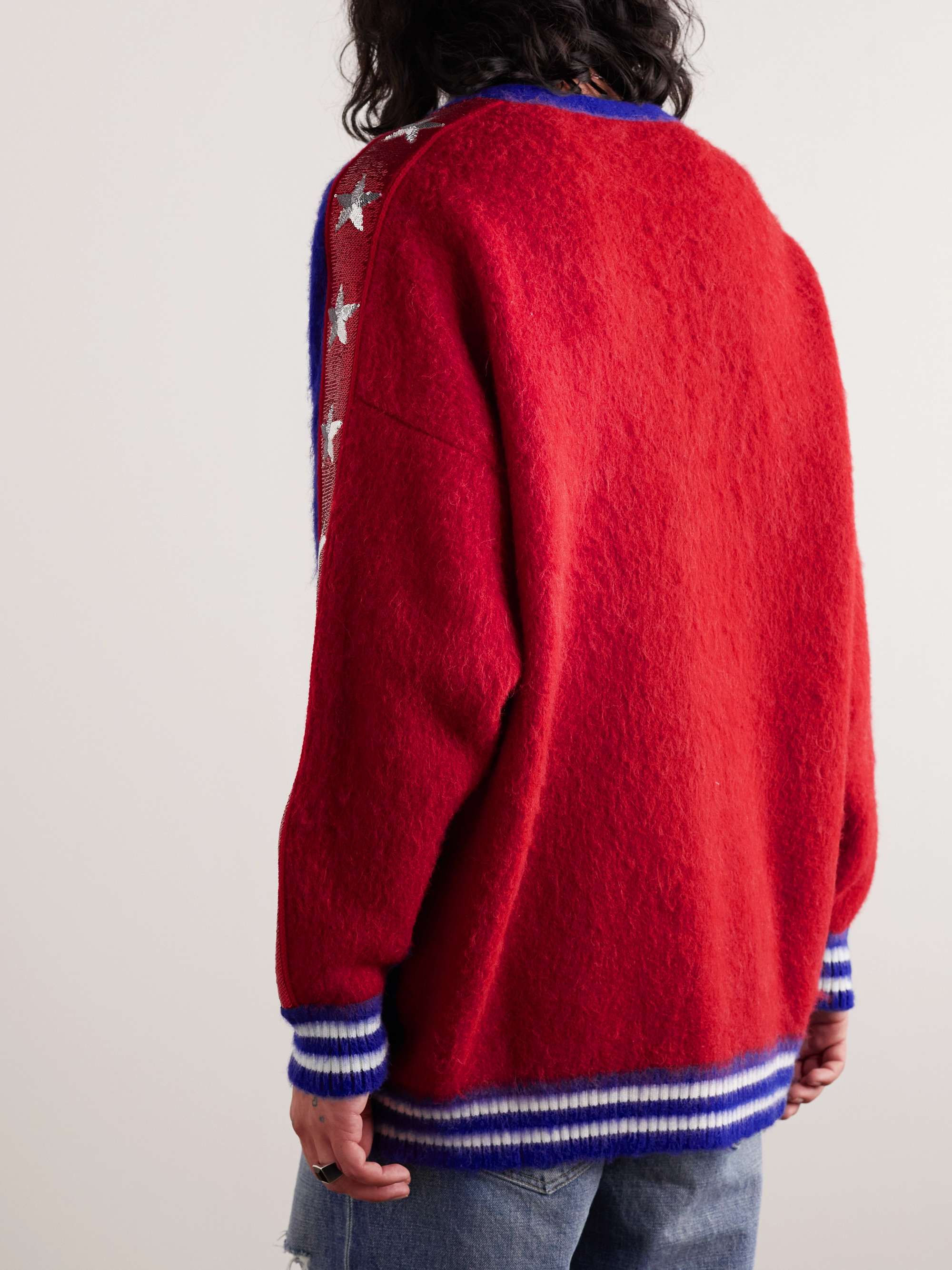 CELINE HOMME Sequin-Embellished Alpaca-Blend Cardigan