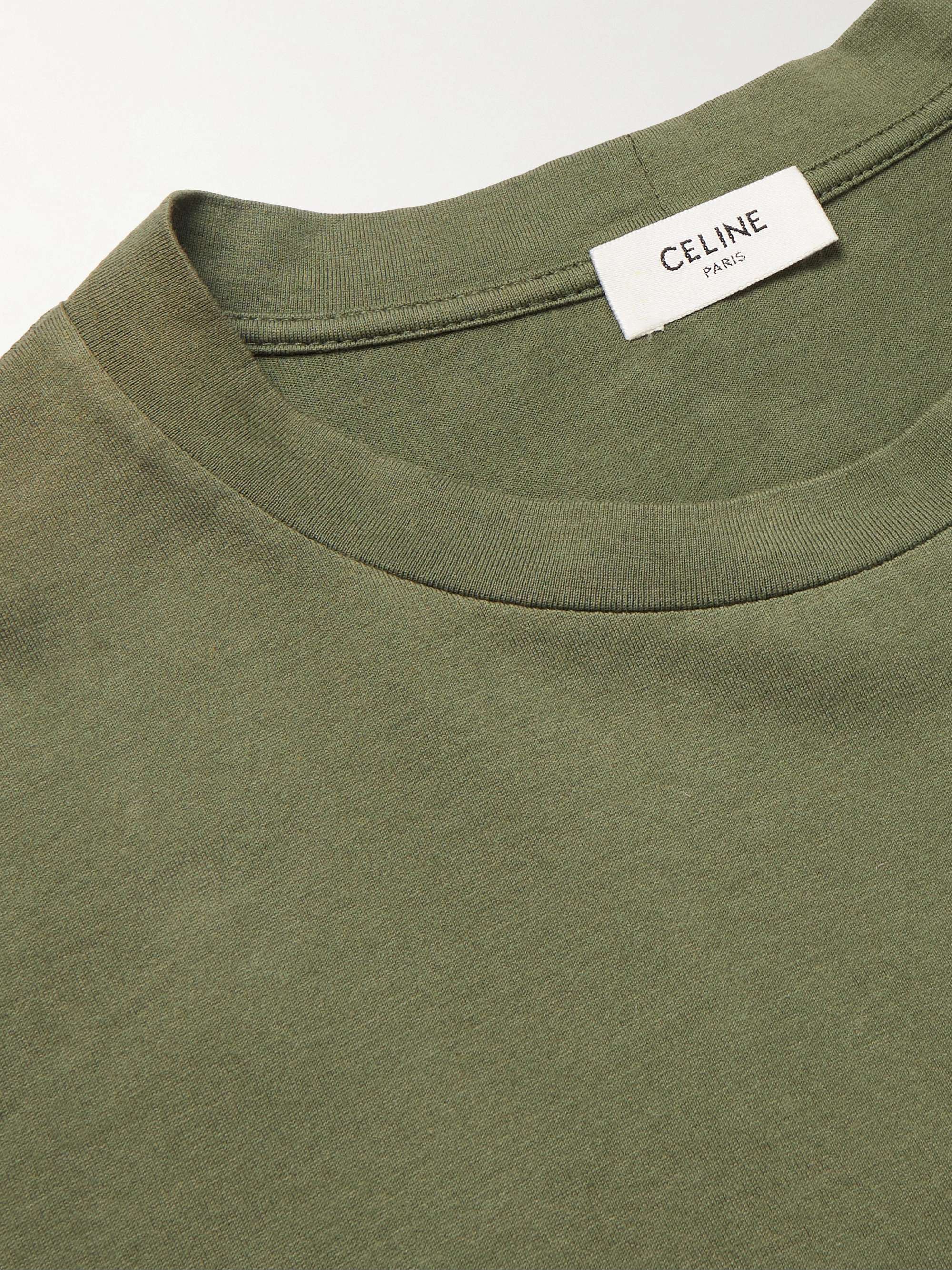CELINE HOMME Logo-Print Cotton-Jersey T-Shirt