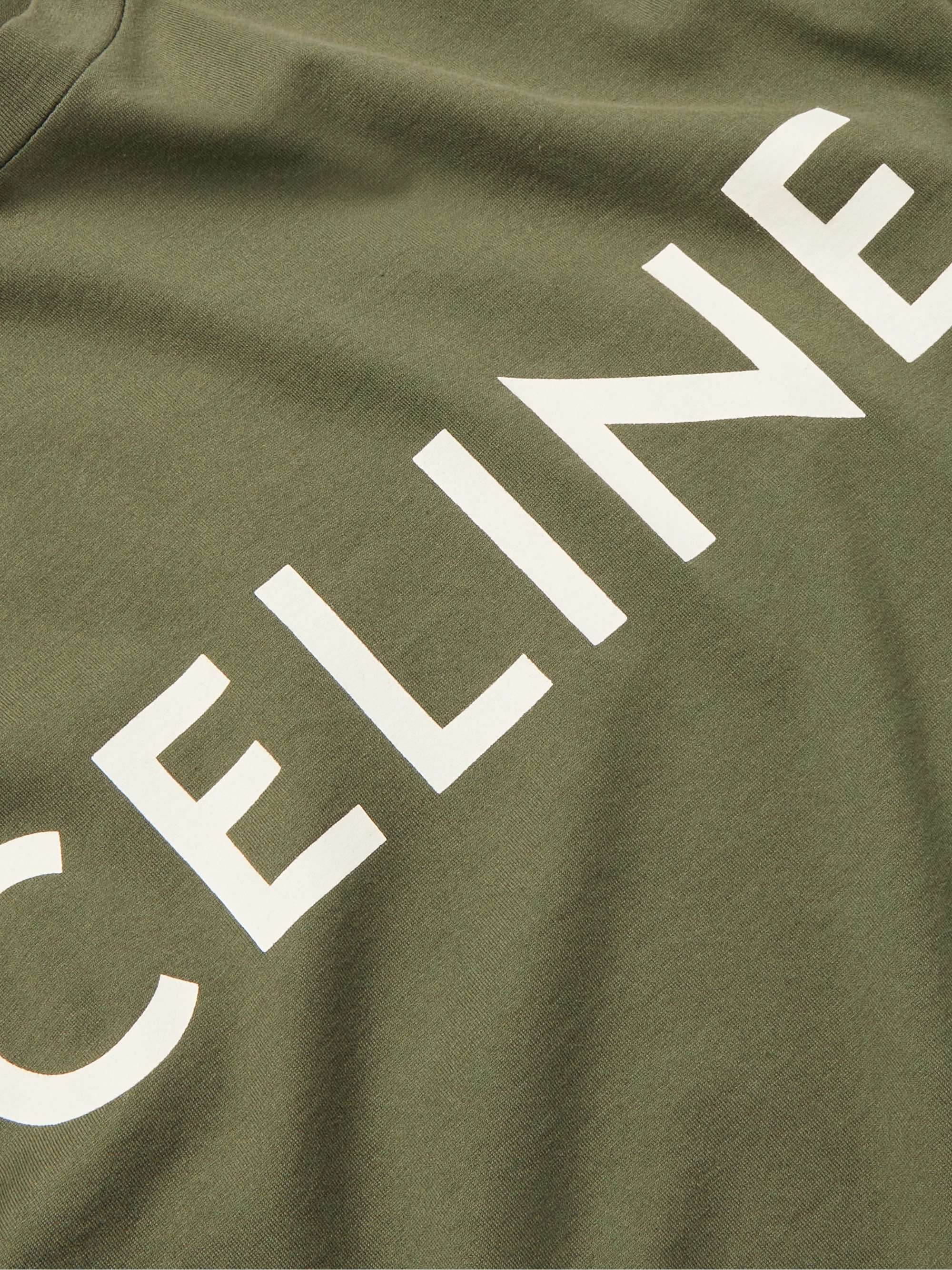 CELINE HOMME Logo-Print Cotton-Jersey T-Shirt for Men