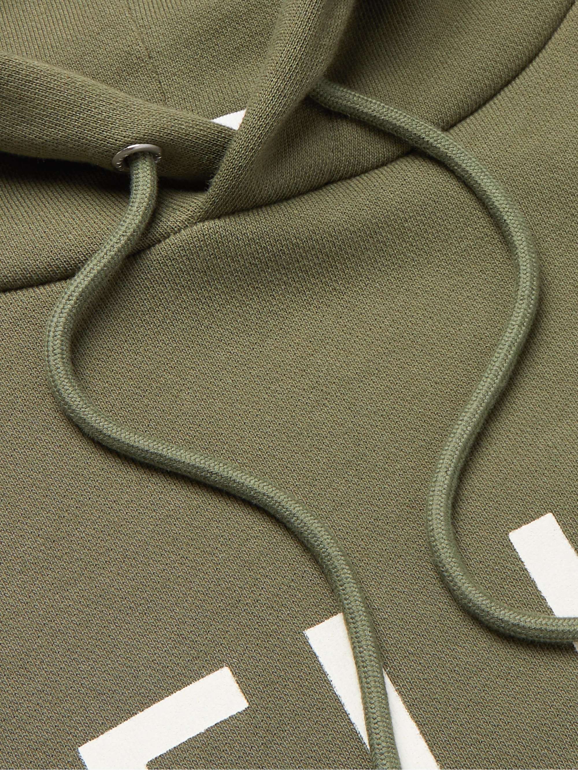 CELINE HOMME Logo-Print Cotton-Blend Jersey Hoodie
