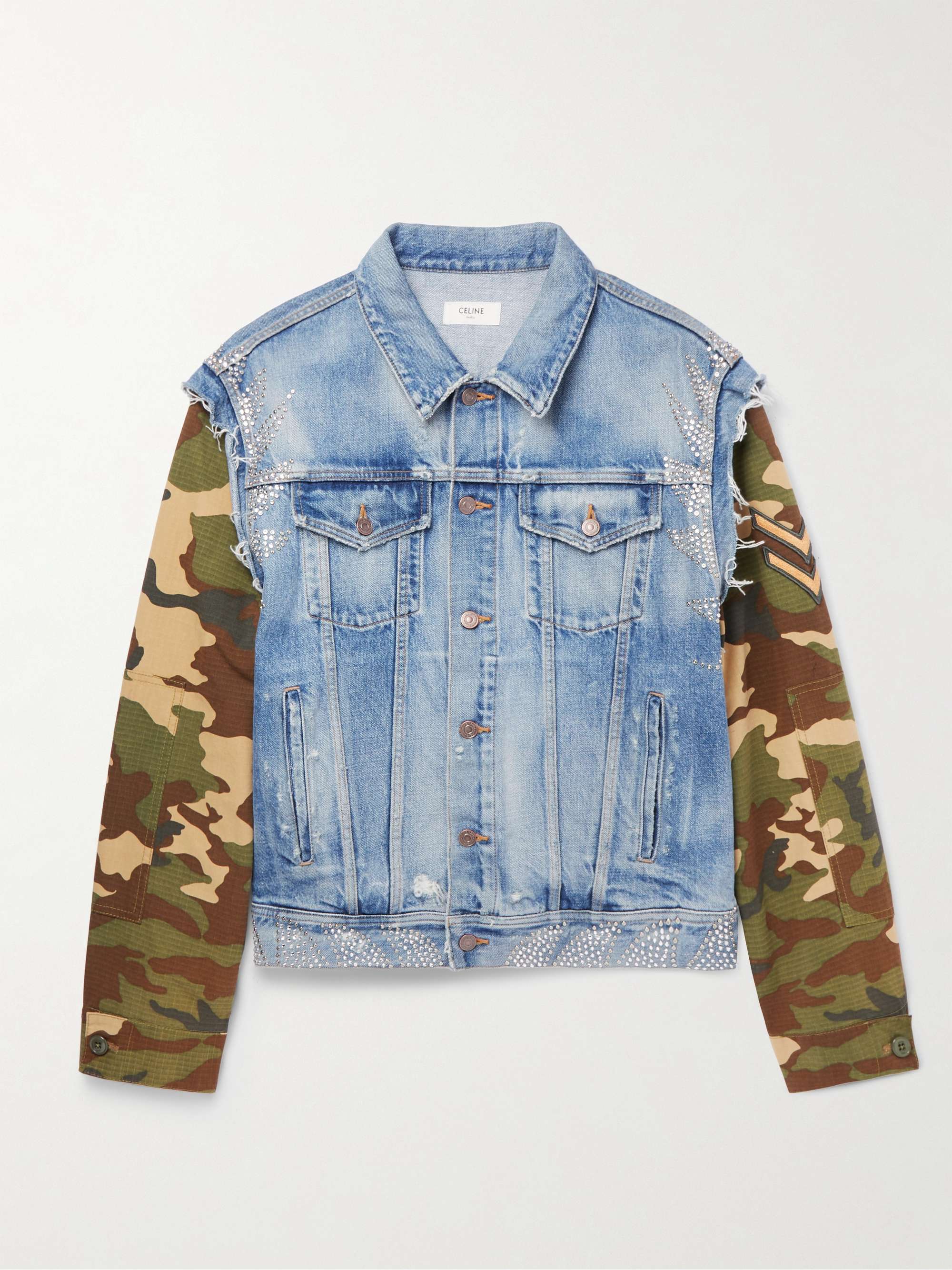 Camouflage print denim jacket by Billionaire boys club | Tessabit