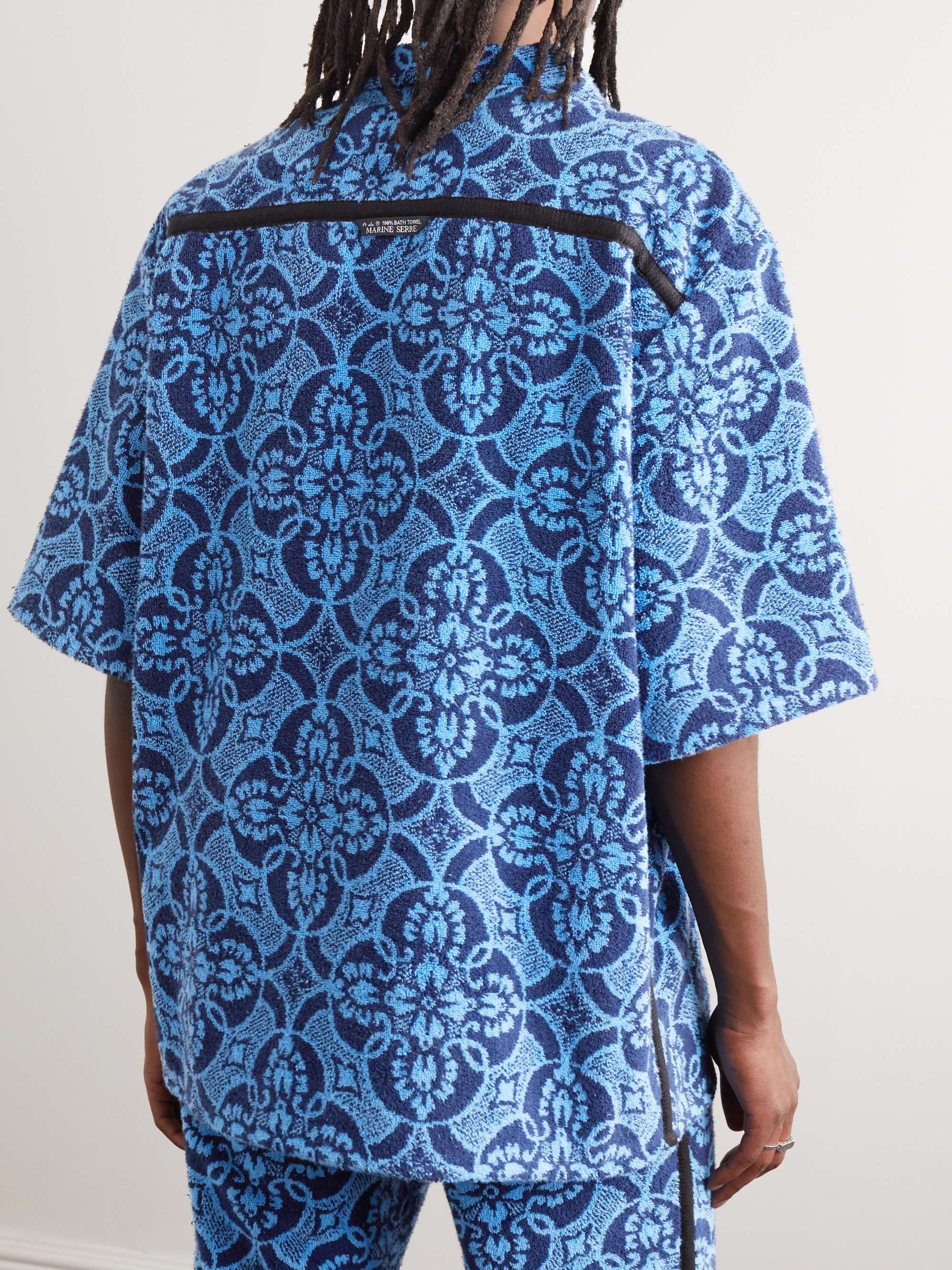 MARINE SERRE Cotton-Terry Jacquard Shirt