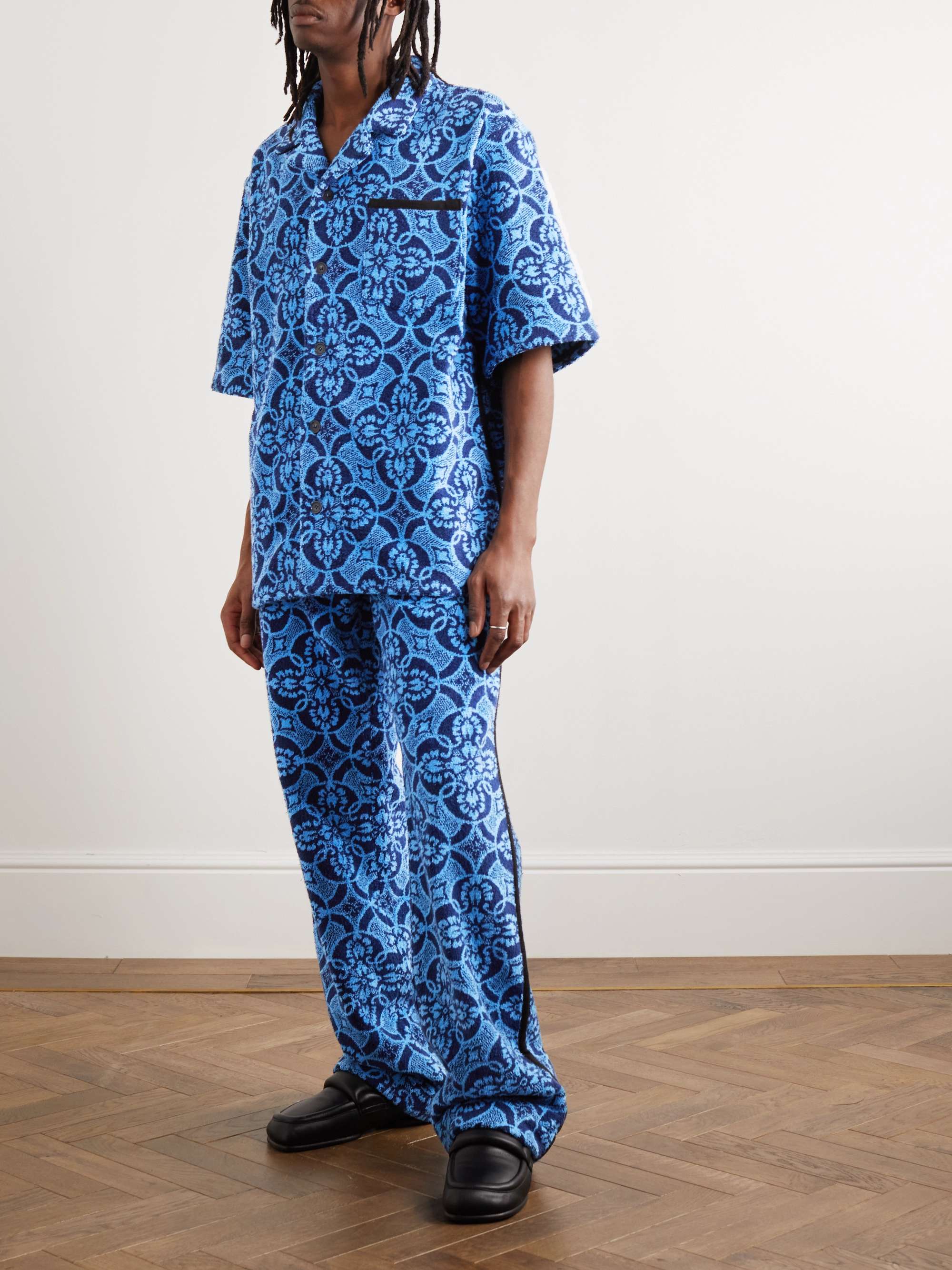 MARINE SERRE Cotton-Terry Jacquard Shirt