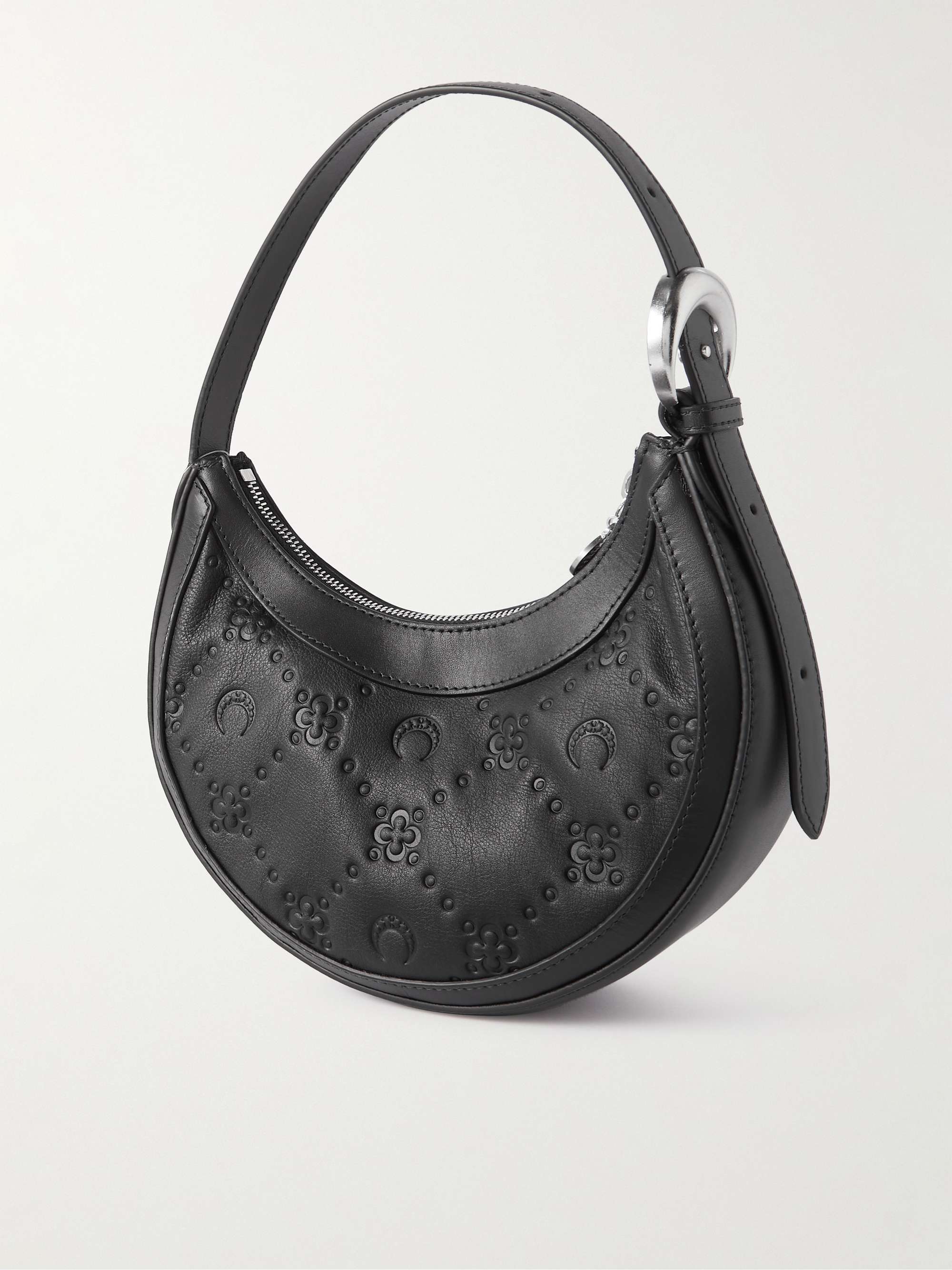 MARINE SERRE Eclips Mini Embossed Leather Mini Messenger Bag