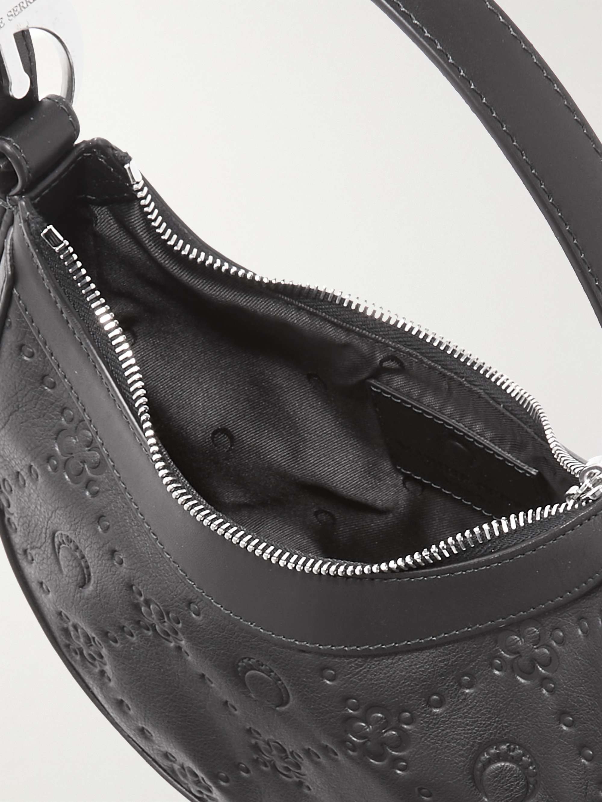MARINE SERRE Eclips Mini Embossed Leather Mini Messenger Bag