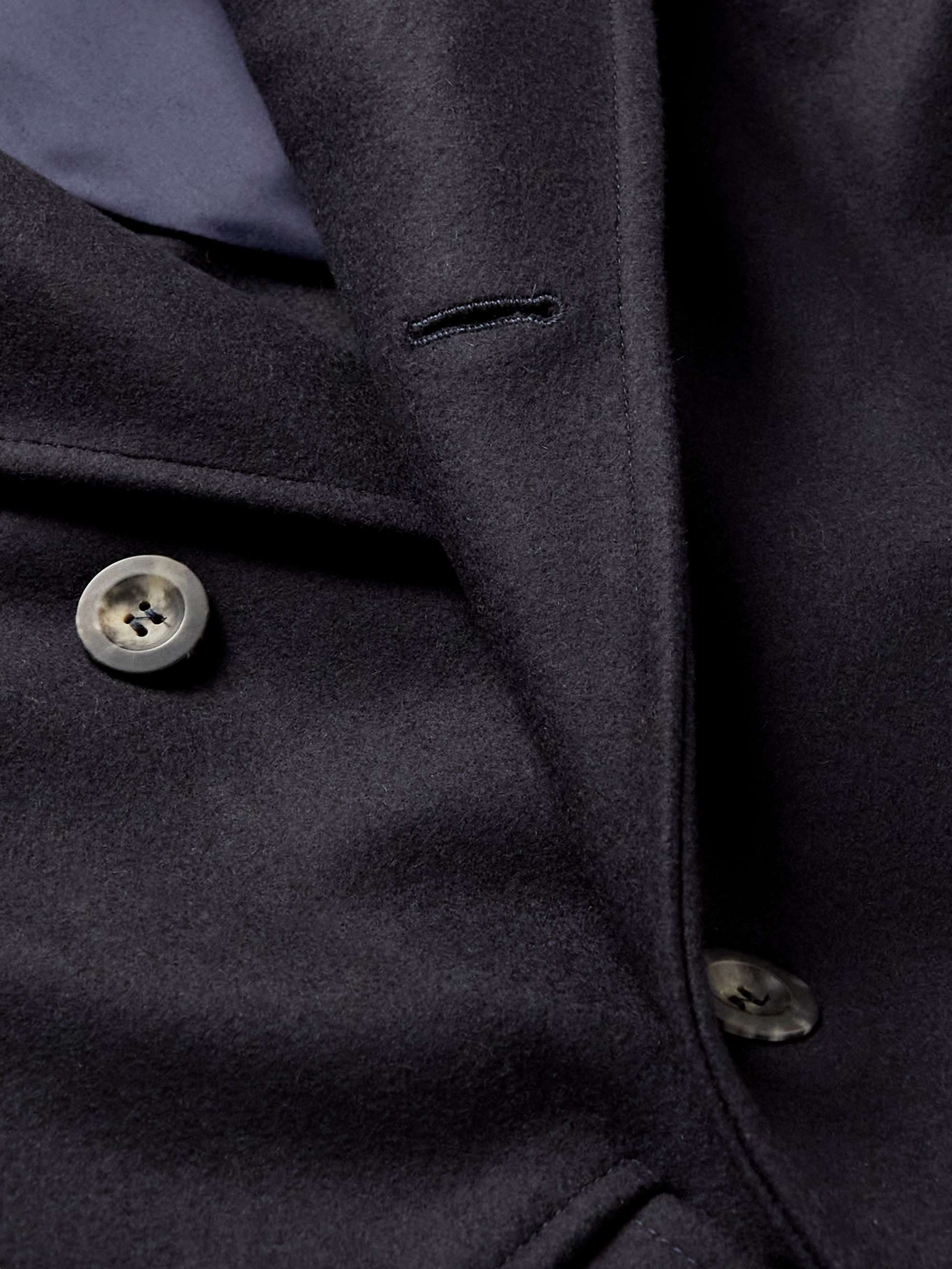 PRIVATE WHITE V.C. Belted Melton Wool Trench Coat