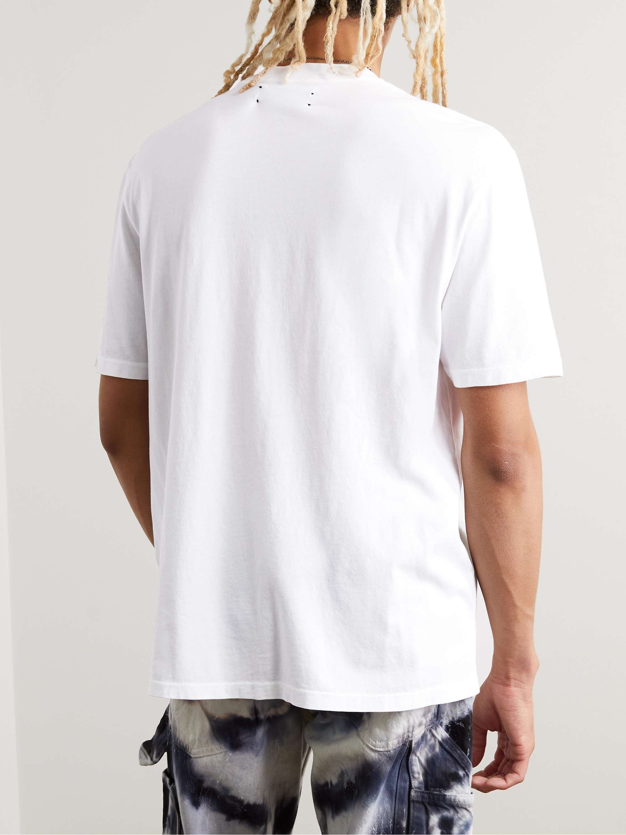 AMIRI Logo-Flocked Cotton-Jersey T-Shirt