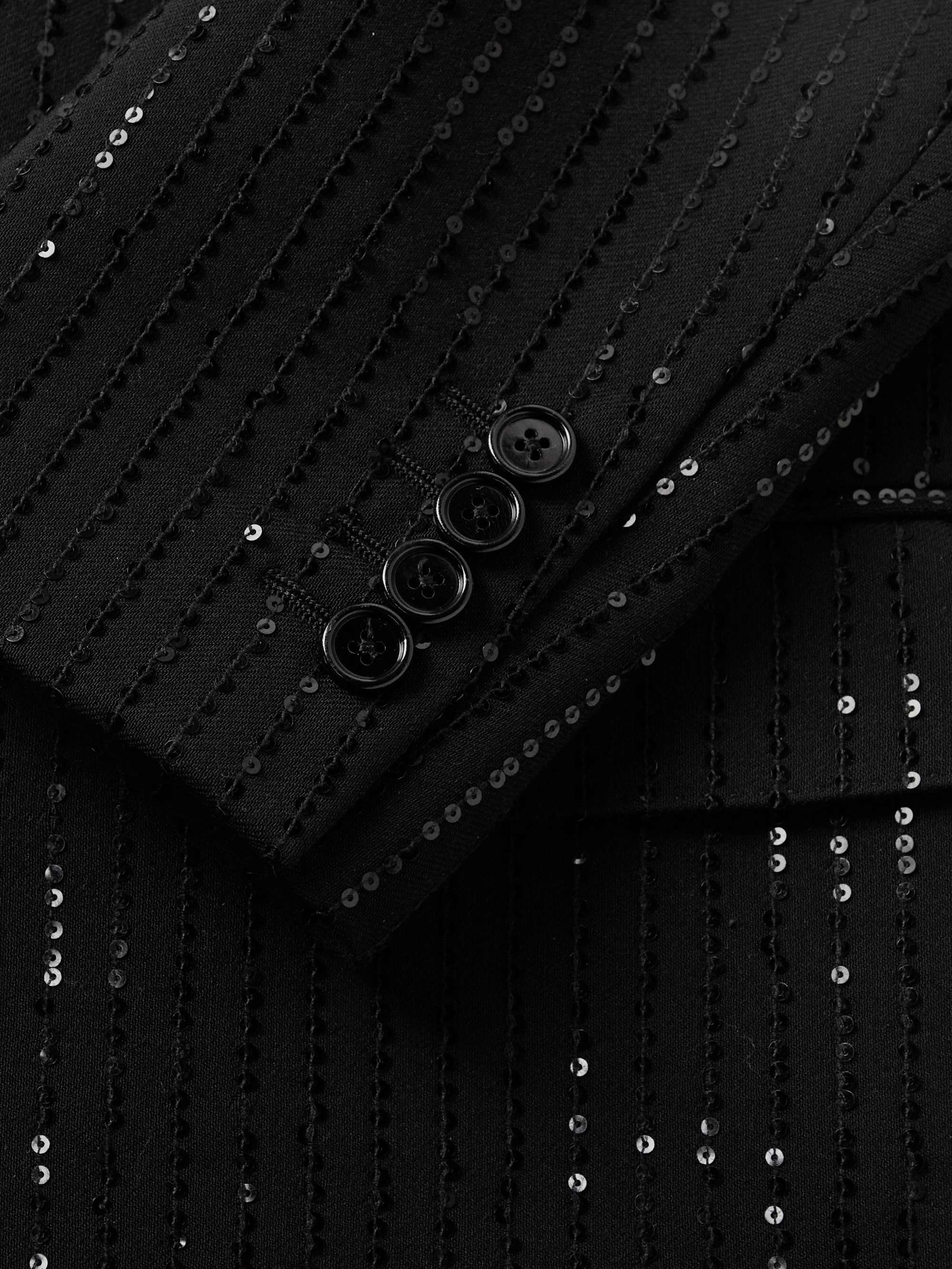 CELINE HOMME Sequin-Embellished Wool Suit Jacket