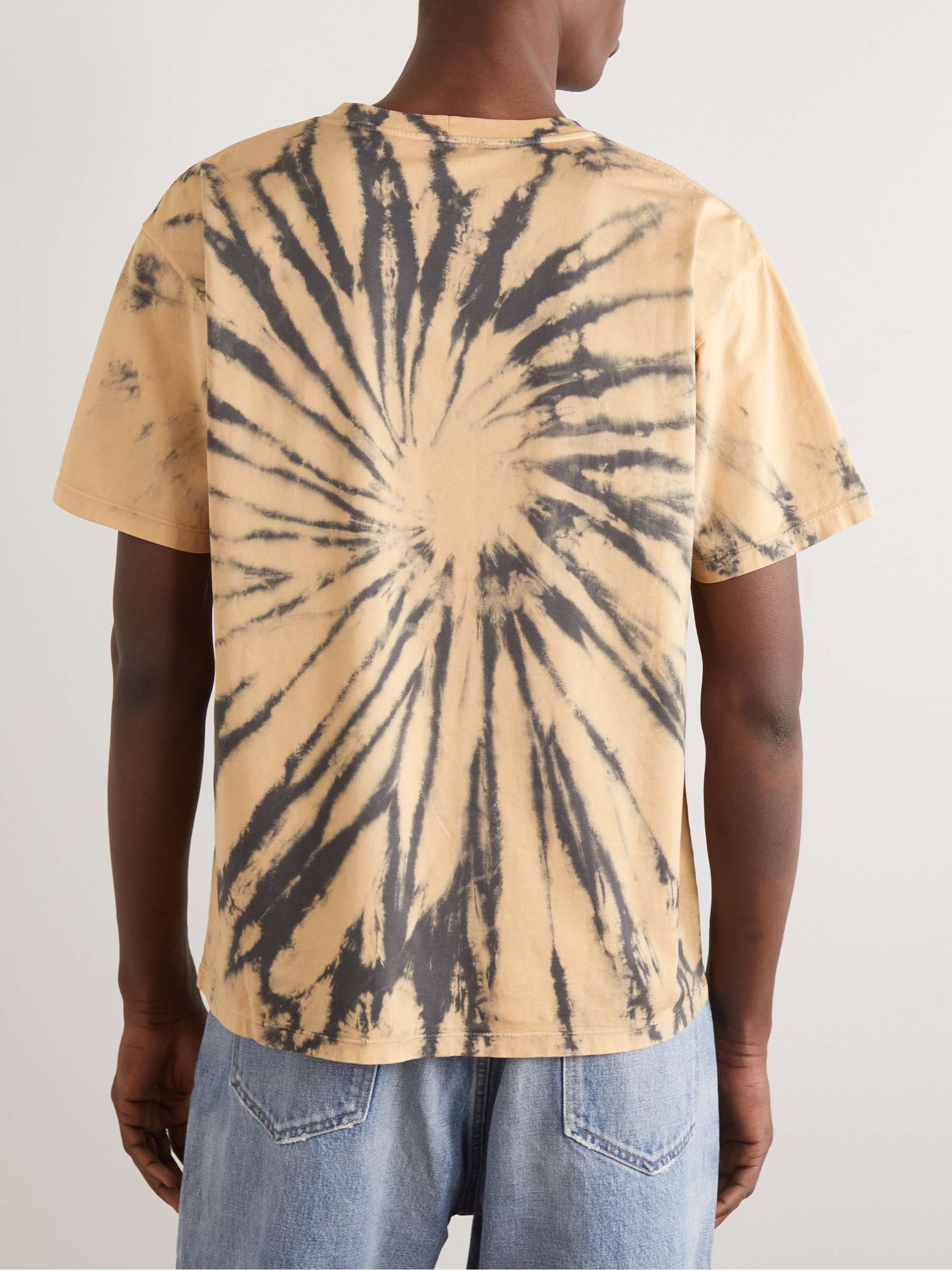 CELINE HOMME Logo-Print Tie-Dyed Cotton-Jersey T-Shirt