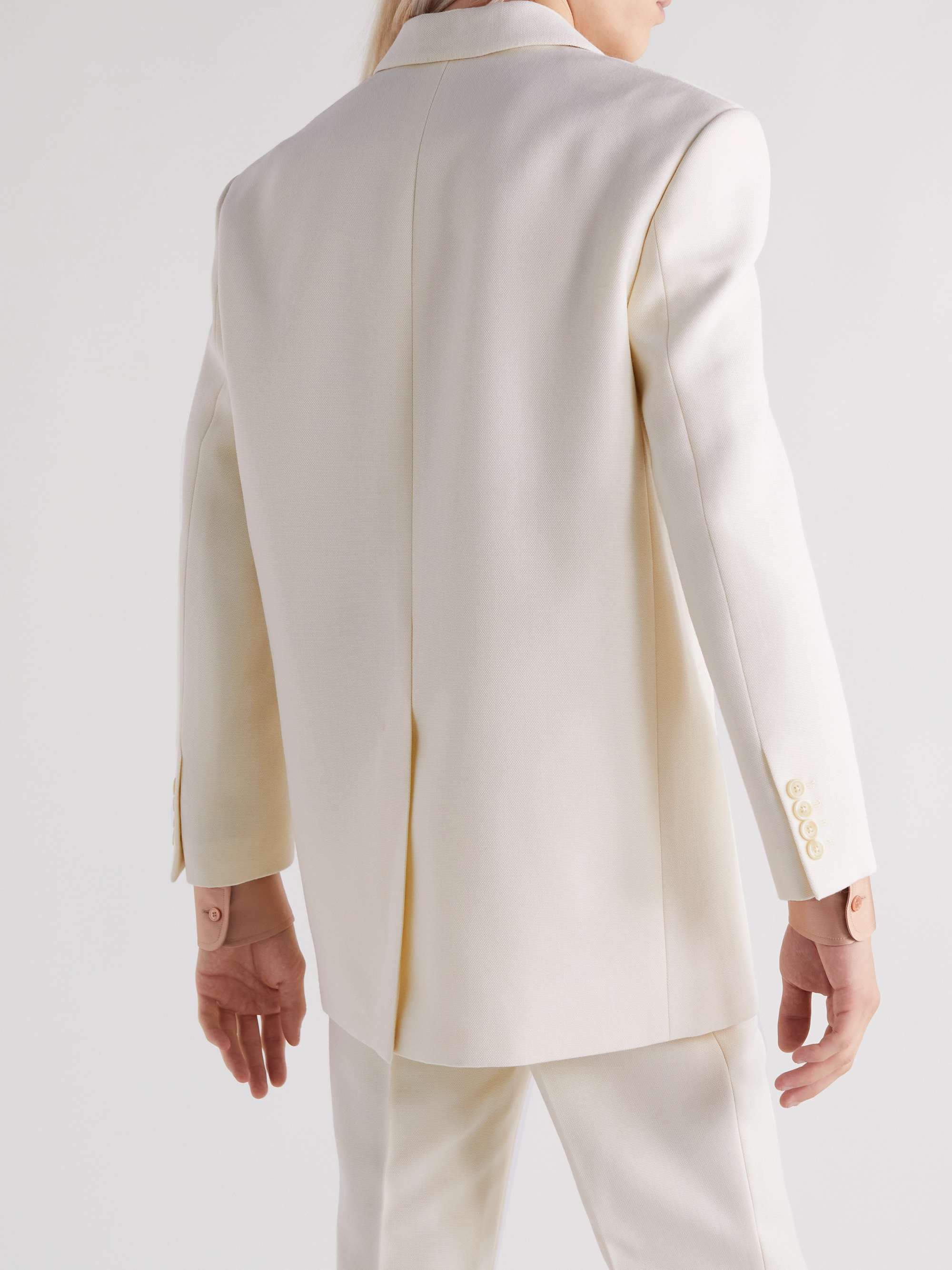 CELINE HOMME Shawl-Collar Wool and Mohair-Blend Suit Jacket