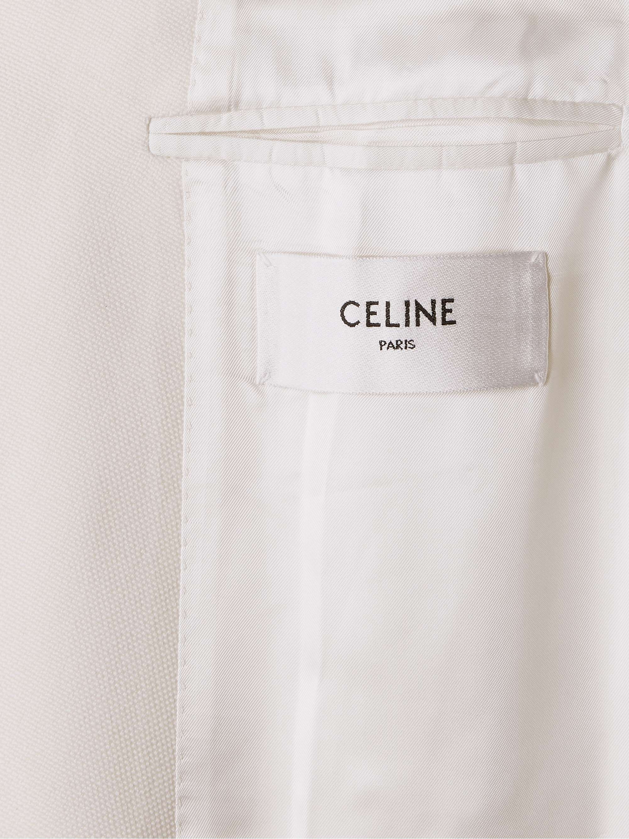 CELINE HOMME Shawl-Collar Wool and Mohair-Blend Suit Jacket