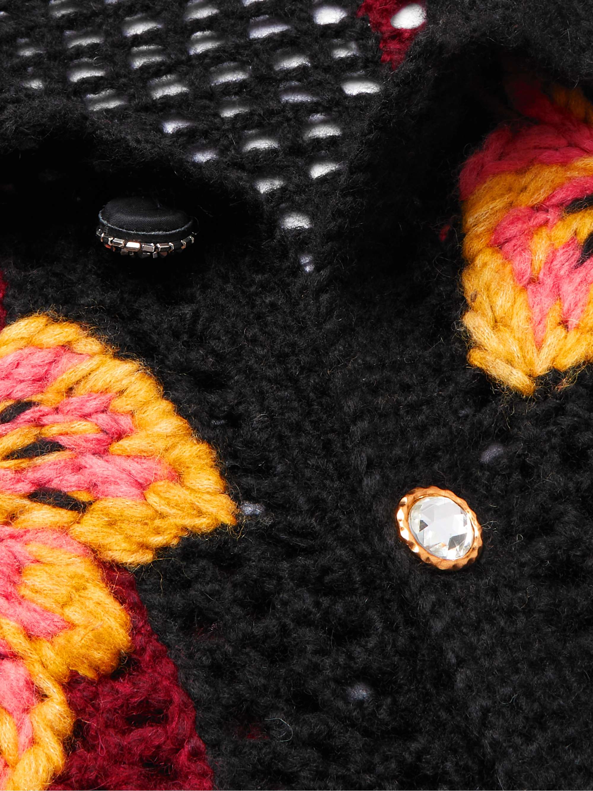 CELINE Embellished Crocheted Alpaca-Blend Cardigan