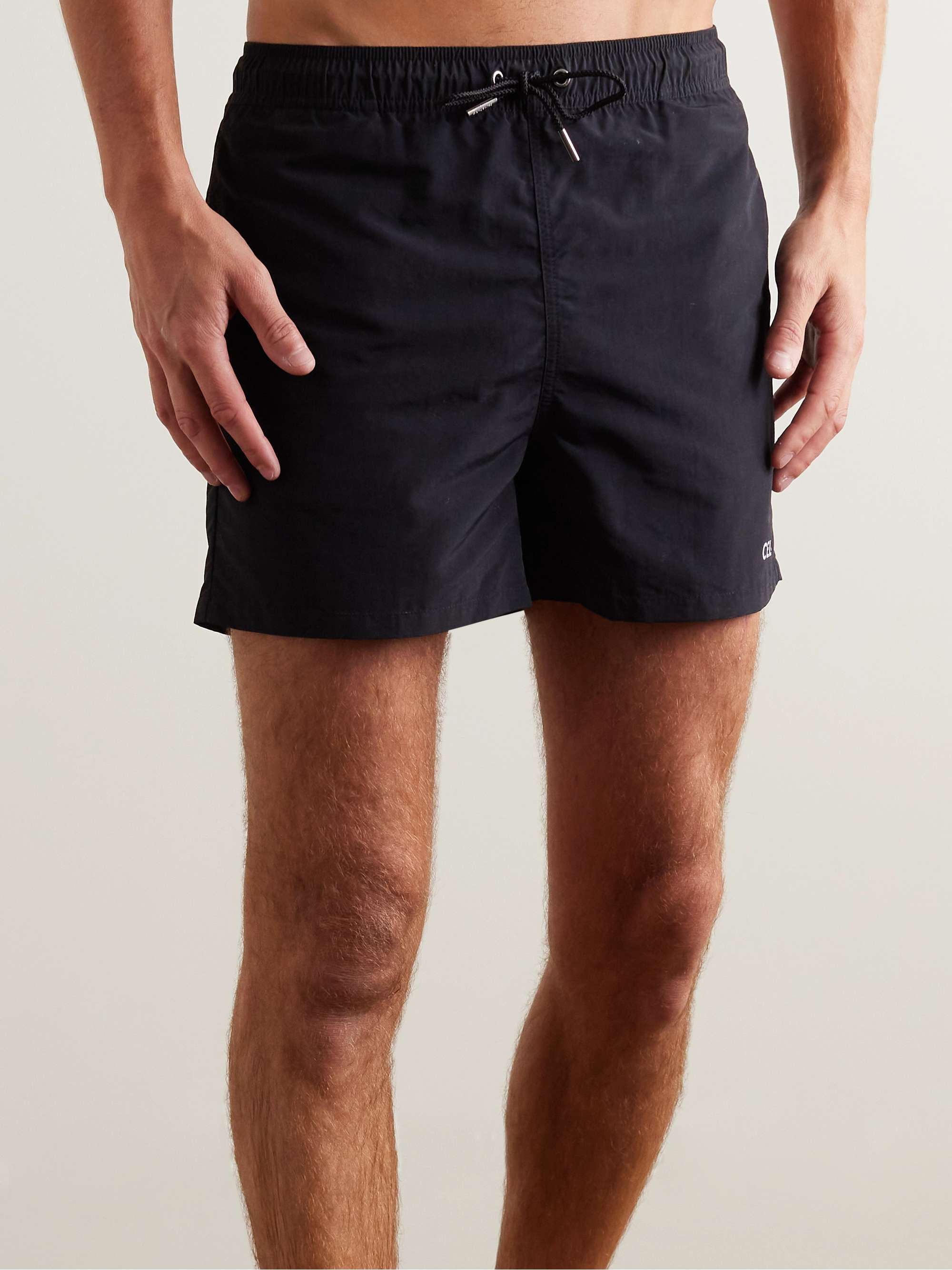 CELINE HOMME Straight-Leg Mid-Length Logo-Print Swim Shorts for Men ...